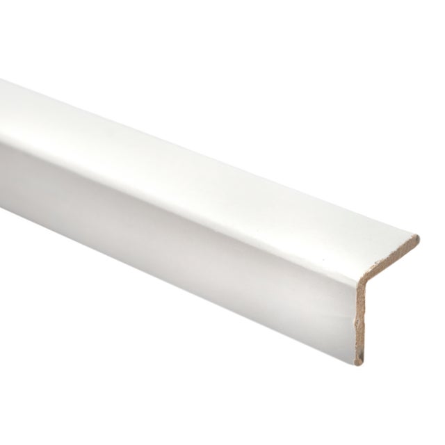 MOLDURA GUARDAVIVO PVC BLANCO  2600 X 25 X 25 MM. ADHESIVO