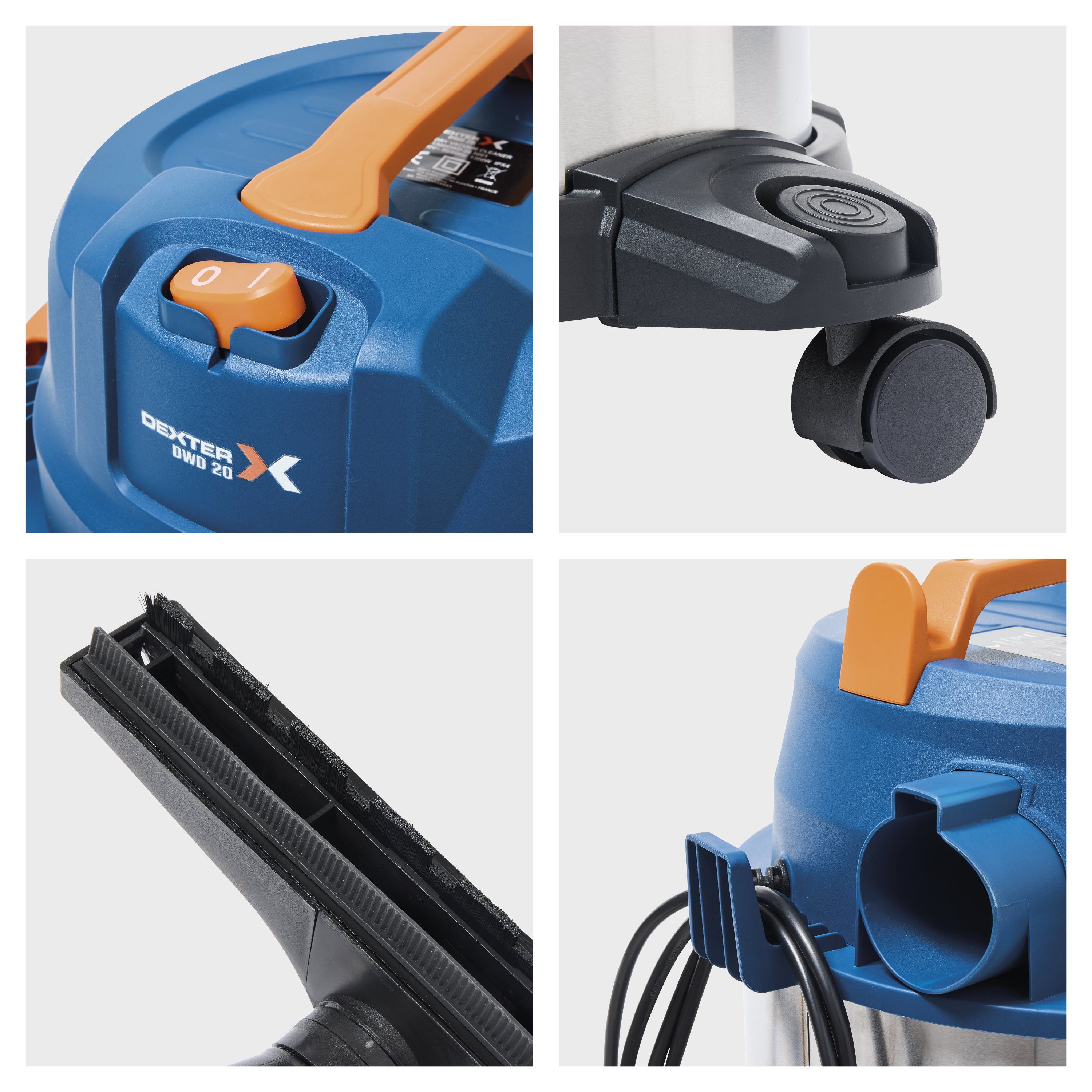 Odkurzacz do czyszczenia na mokro i sucho 1300DWD-20.5001 1300W 20l DEXTER - 5