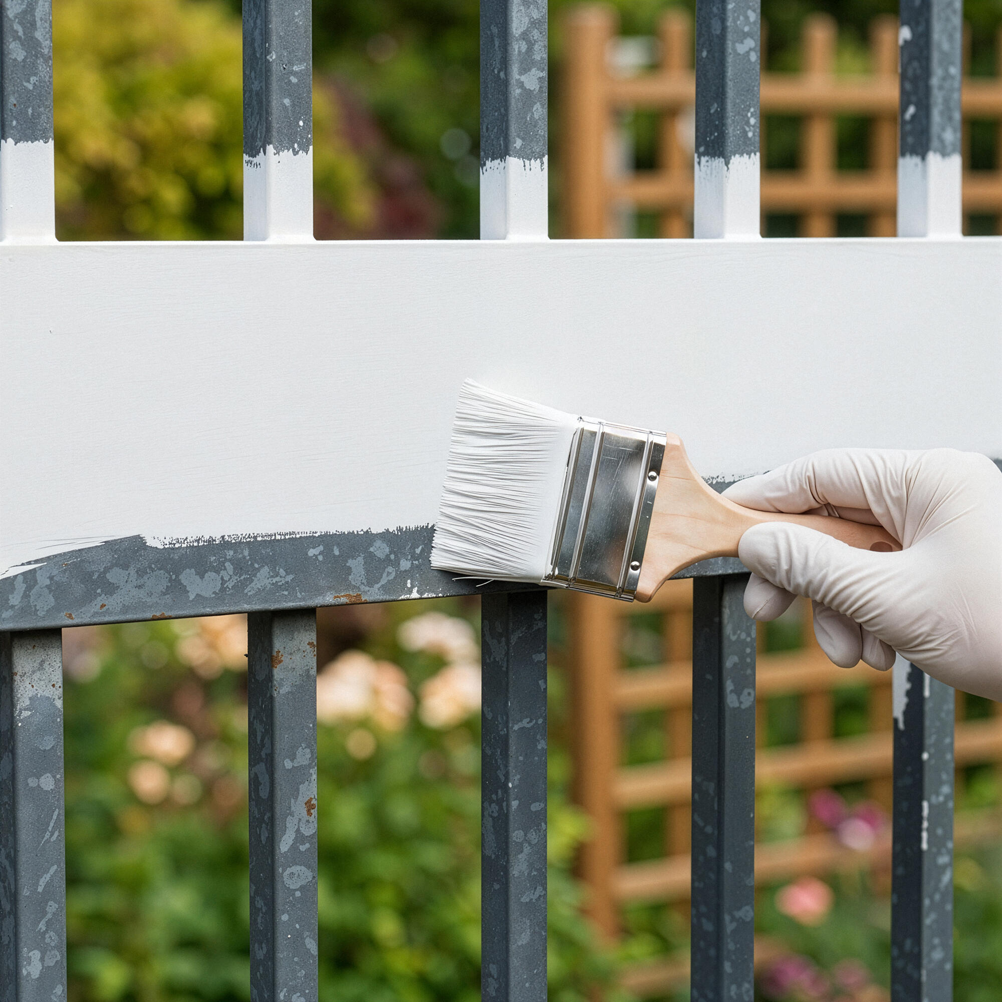 Pintura exterior color blanco para acero inoxidable, mobiliario de jardín OXIRON brillante 750ml base agua aplicación directa sobre el óxido - 6