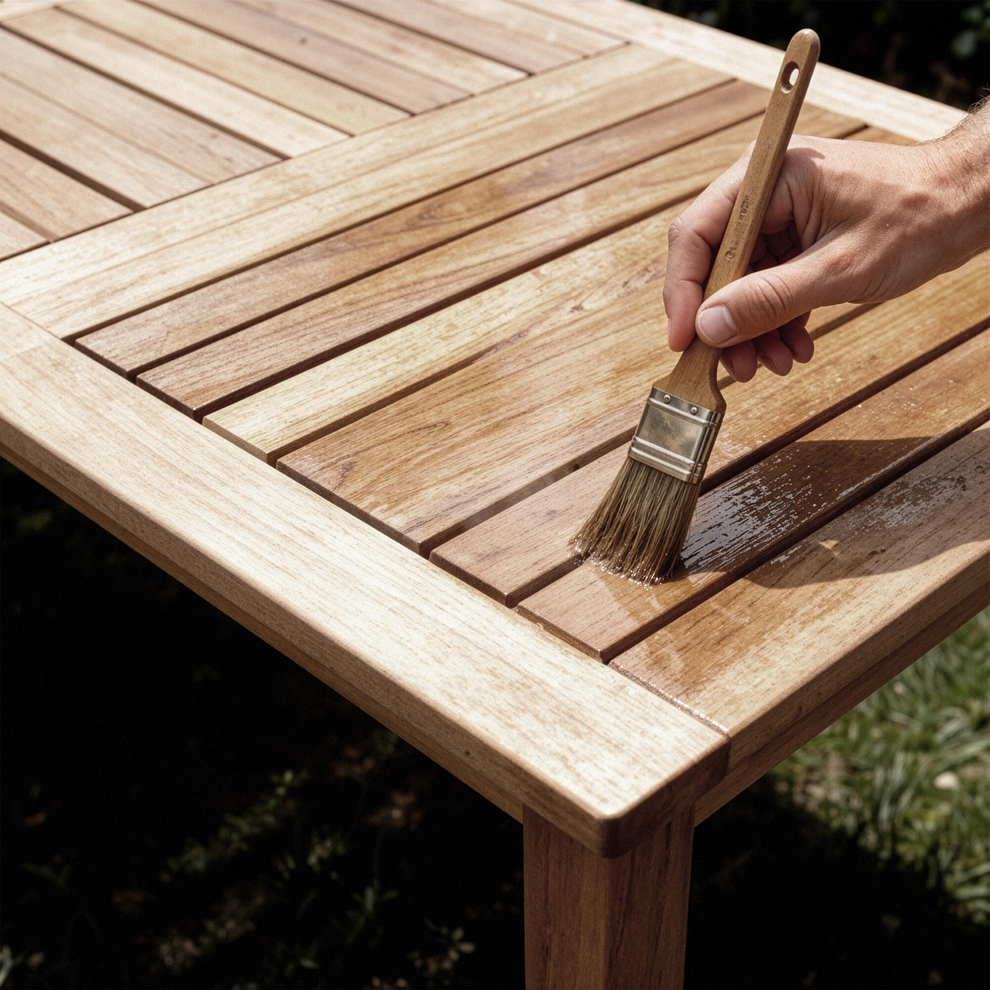Aceite de teca color incoloro para caseta de jardín, mobiliario, puerta, ventana XYLAZEL mate 4L base agua - 4