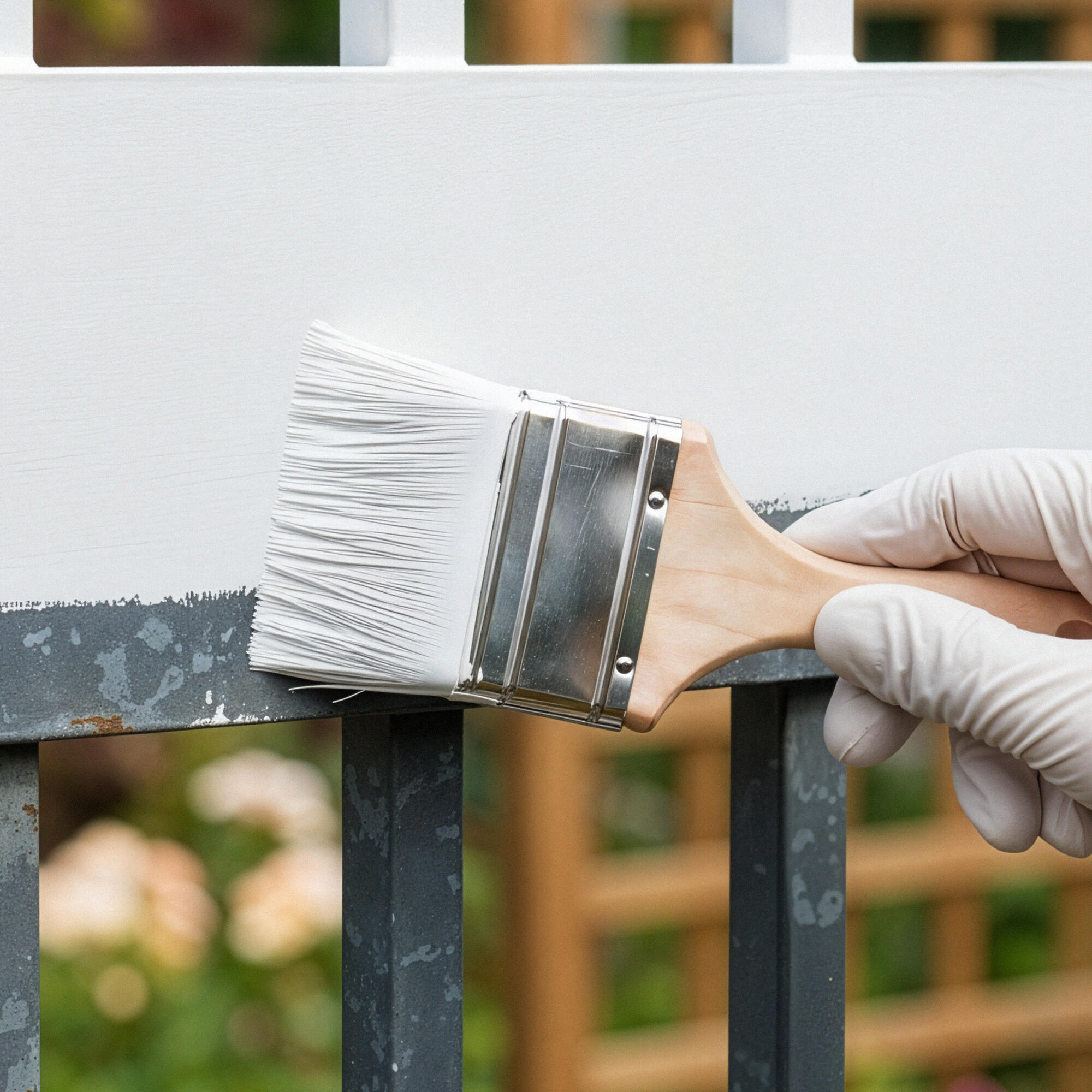 Pintura exterior color blanco para acero inoxidable, mobiliario de jardín OXIRON brillante 750ml base agua aplicación directa sobre el óxido - 5