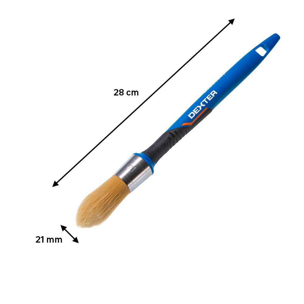 Brocha cónica de recorte para barnizar universal DEXTER 21mm de diámetro y 28 cm de longitud  - 2
