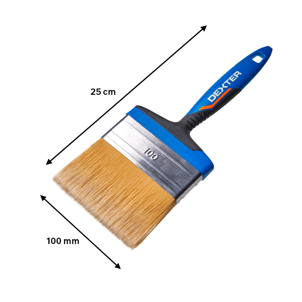 Brocha plana para pintar superficies lisas DEXTER 100mm de anchura y 25cm de longitud - 2