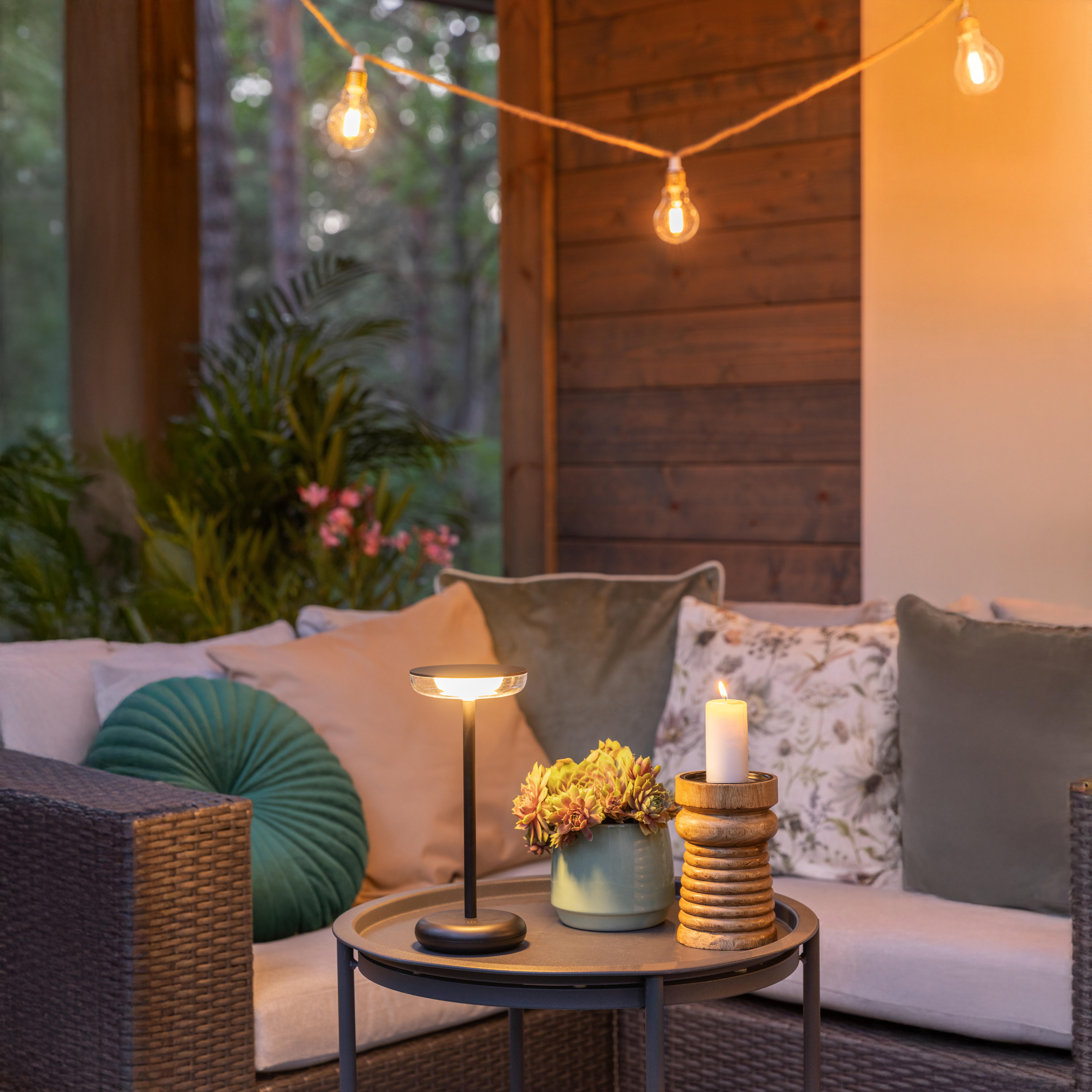 Stolik ogrodowy okrągły Mobis 45 cm antracytowy Naterial - 3