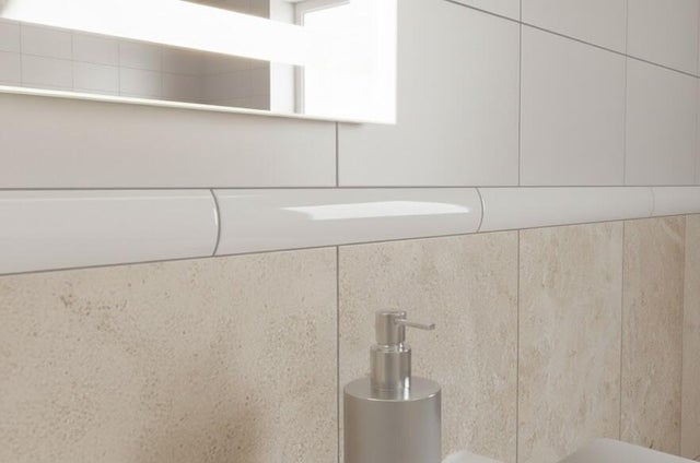 Listelo cerâmico branco brilhante 3x15 cm Primus Vitoria