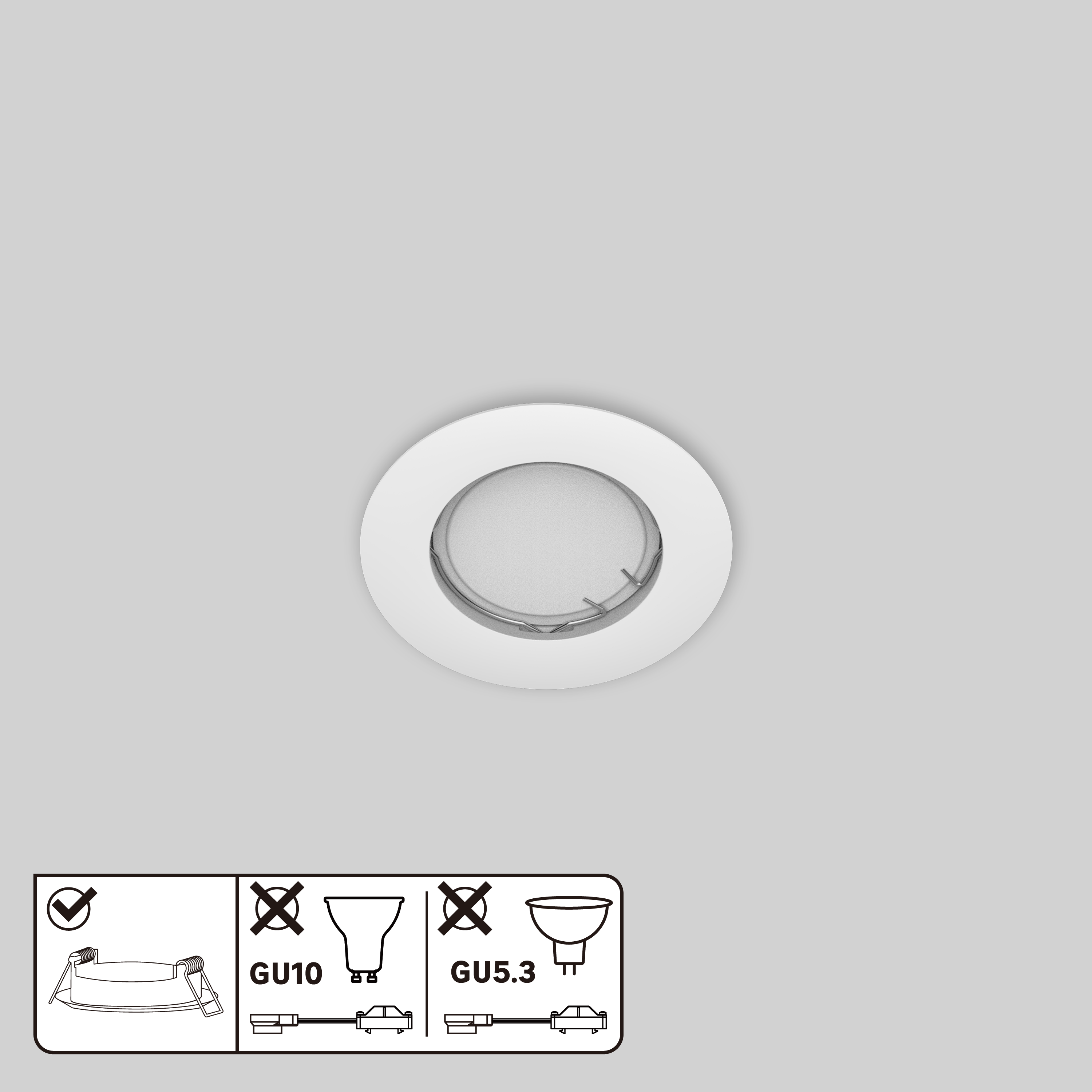 Oprawa stropowa biała GU10 - 5