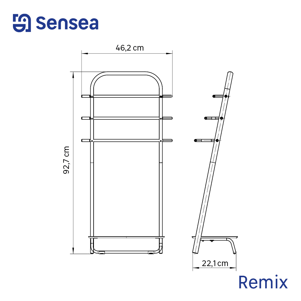 Stojak na ręczniki Remix czarny Sensea - 3