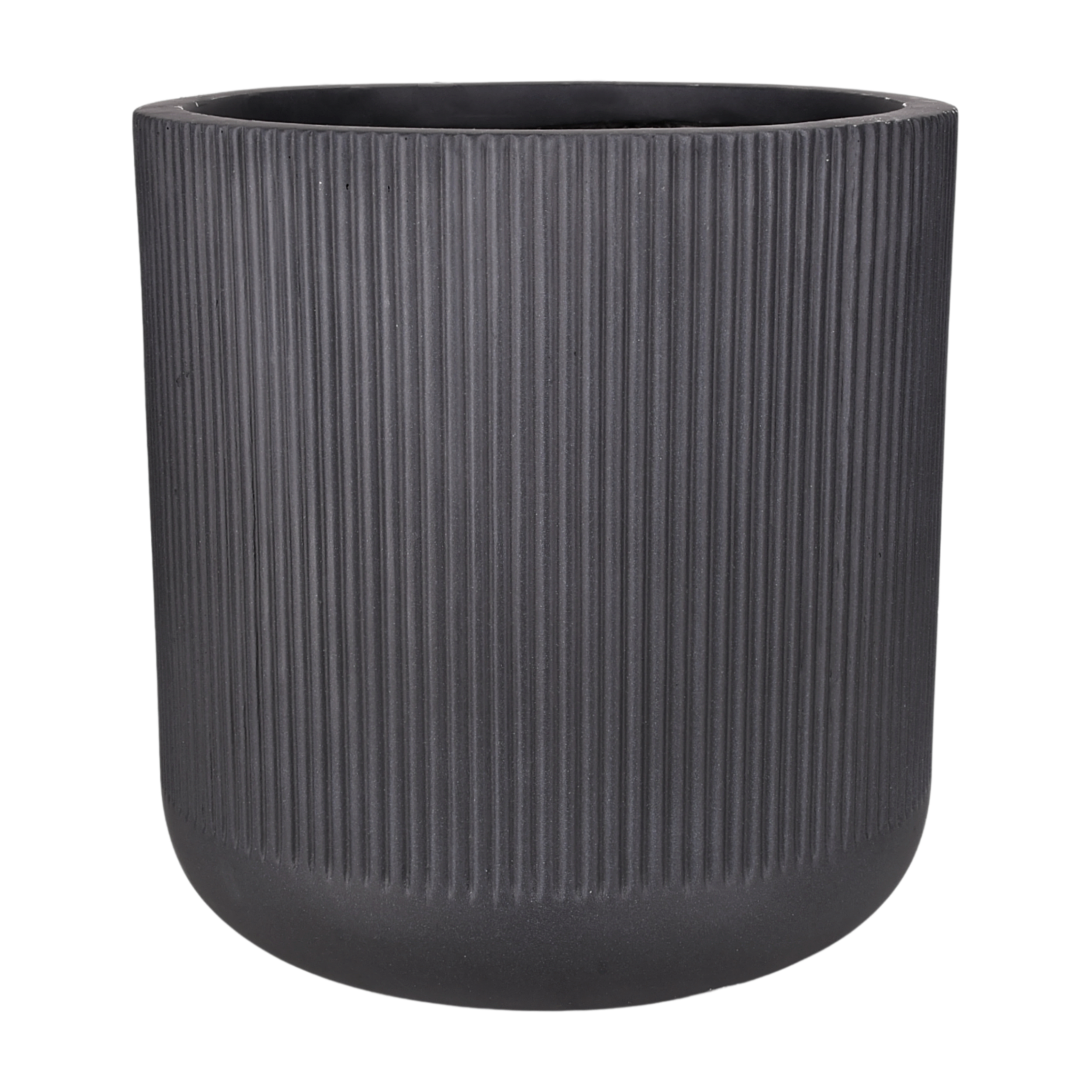 Doniczka Narbona 29 cm czarna ryflowana Direct Home and Garden