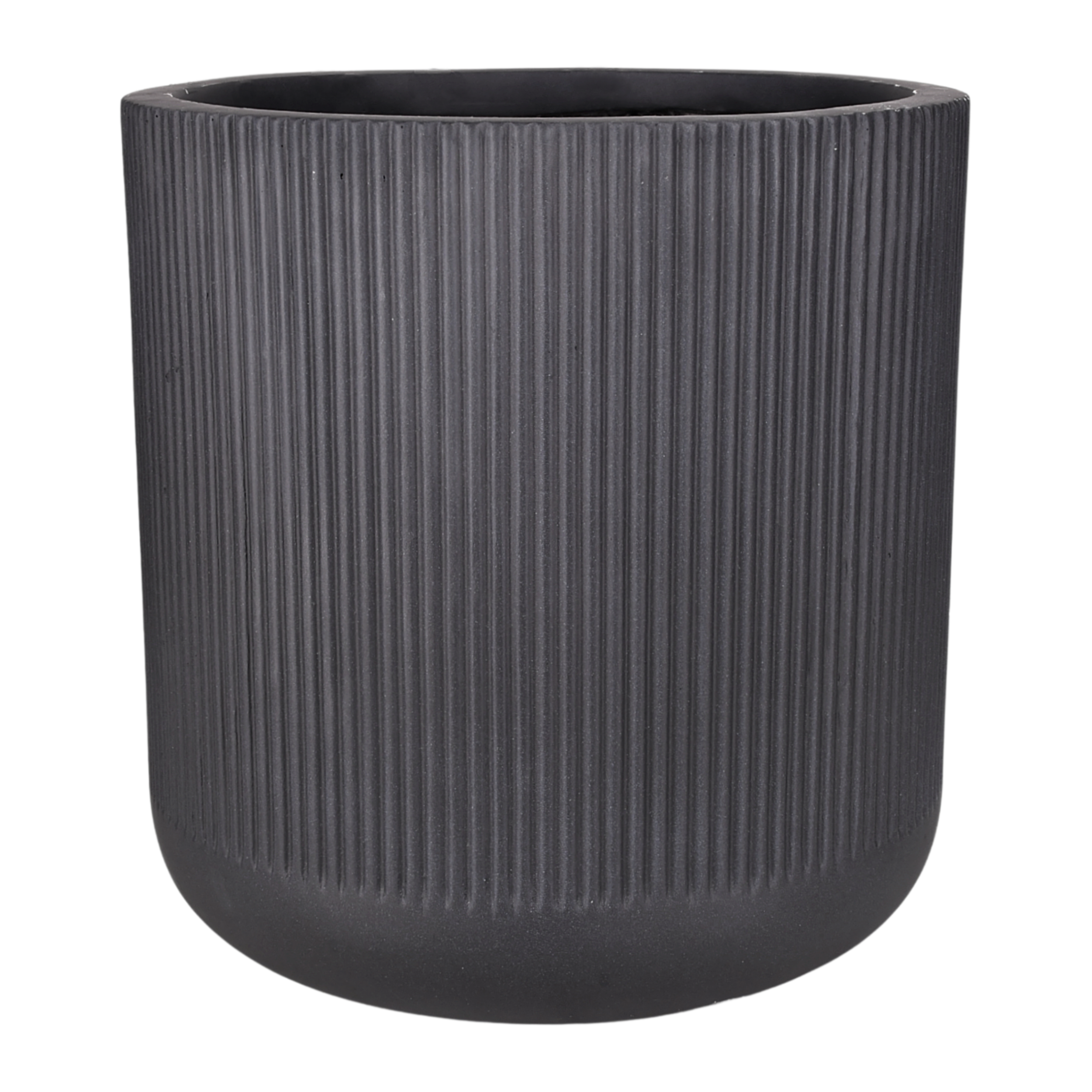 Doniczka Narbona 35 cm czarna ryflowana Direct Home and Garden