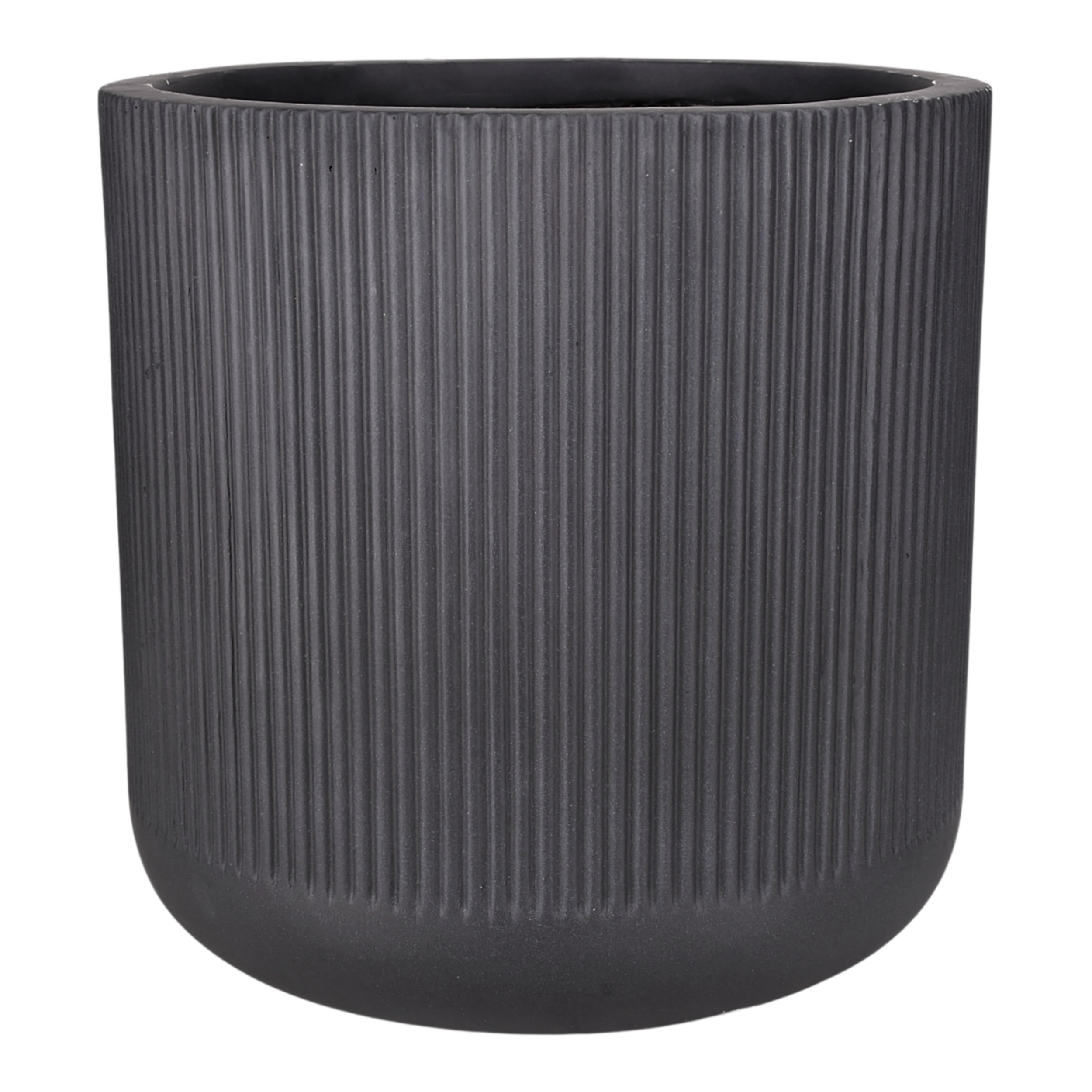 Doniczka Narbona 41 cm czarna ryflowana Direct Home and Garden