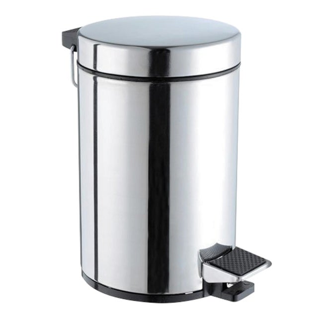 Cestino da bagno a pedale urban SENSEA cromo 3 L in inox