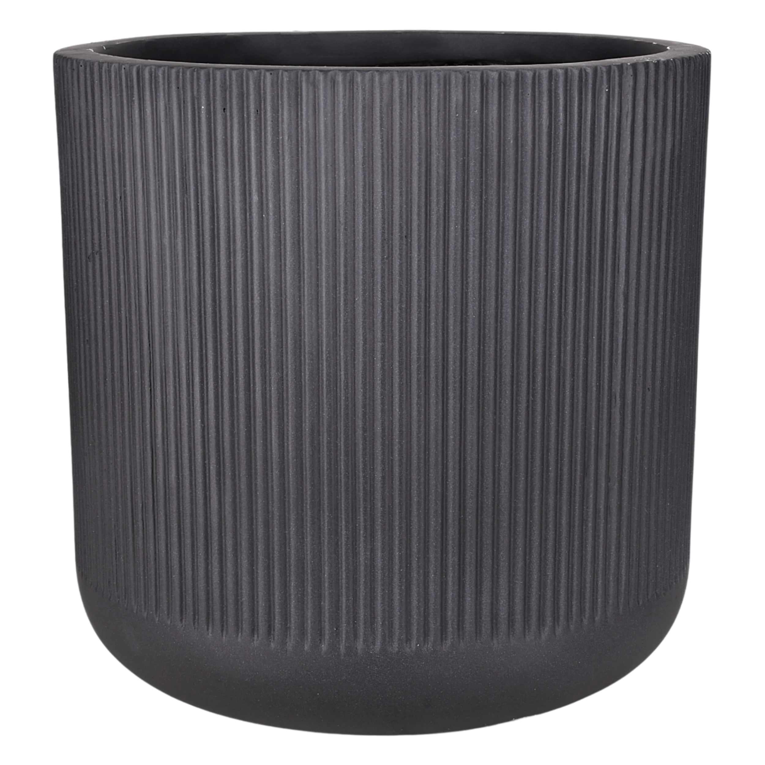 Doniczka Narbona 48 cm czarna ryflowana Direct Home and Garden