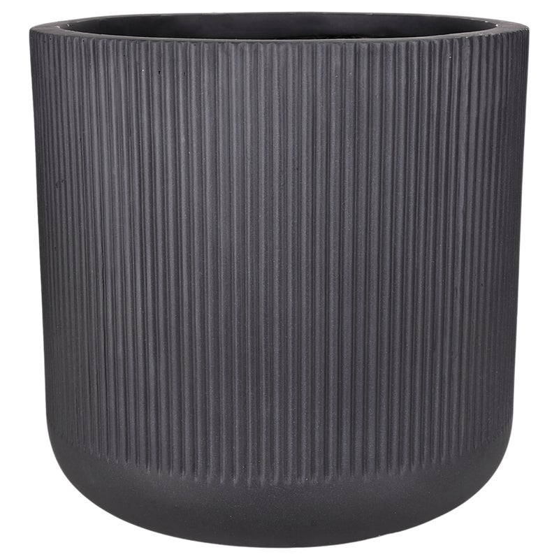 Doniczka Narbona 55 cm czarna ryflowana Direct Home and Garden