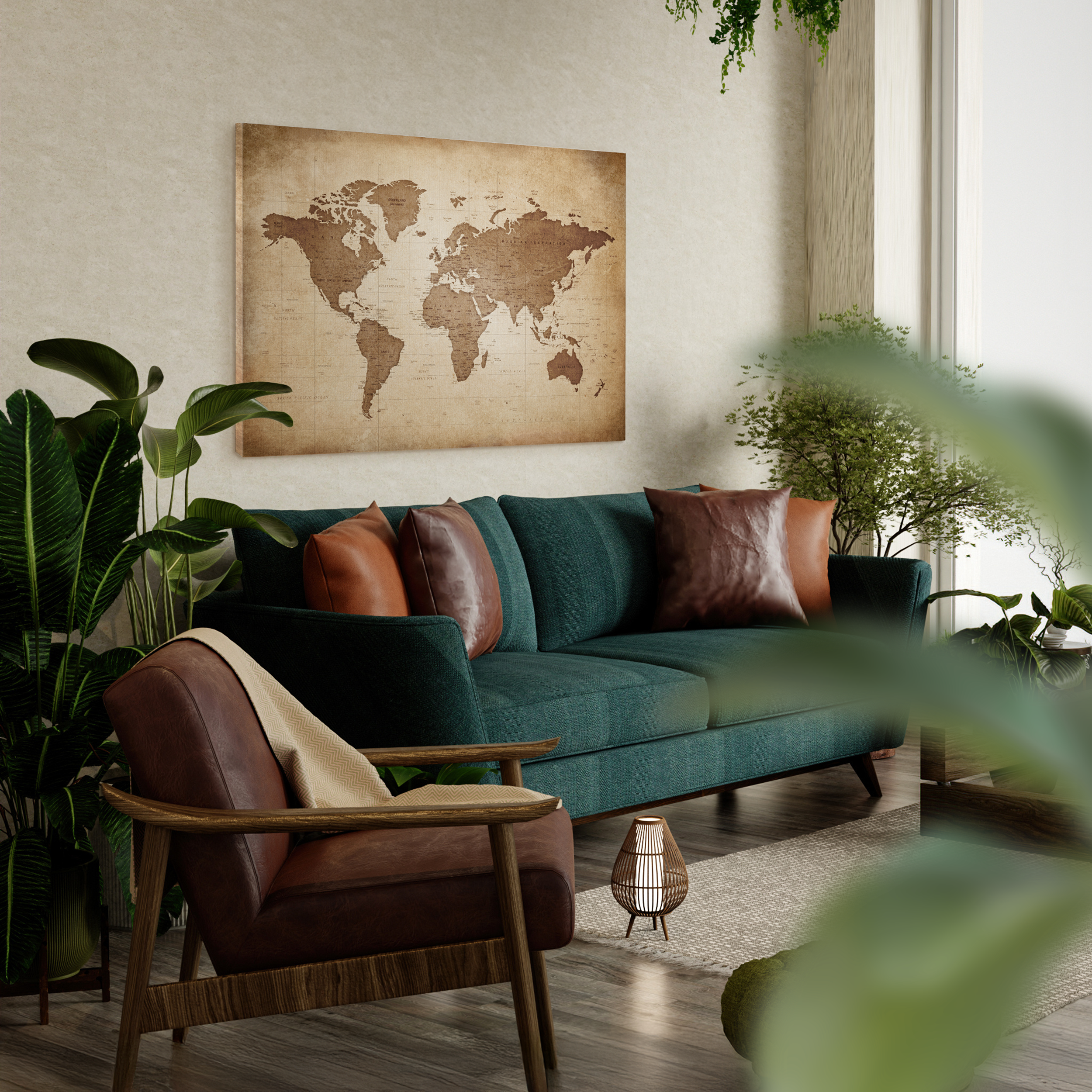 Kanwa Mapa Świata Beige Map 100 x 70 cm - 2