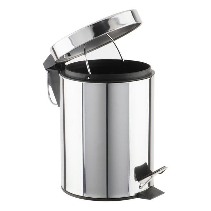 Pattumiera da bagno TODAYGO con coperchio nero, 4 galloni, 19,09