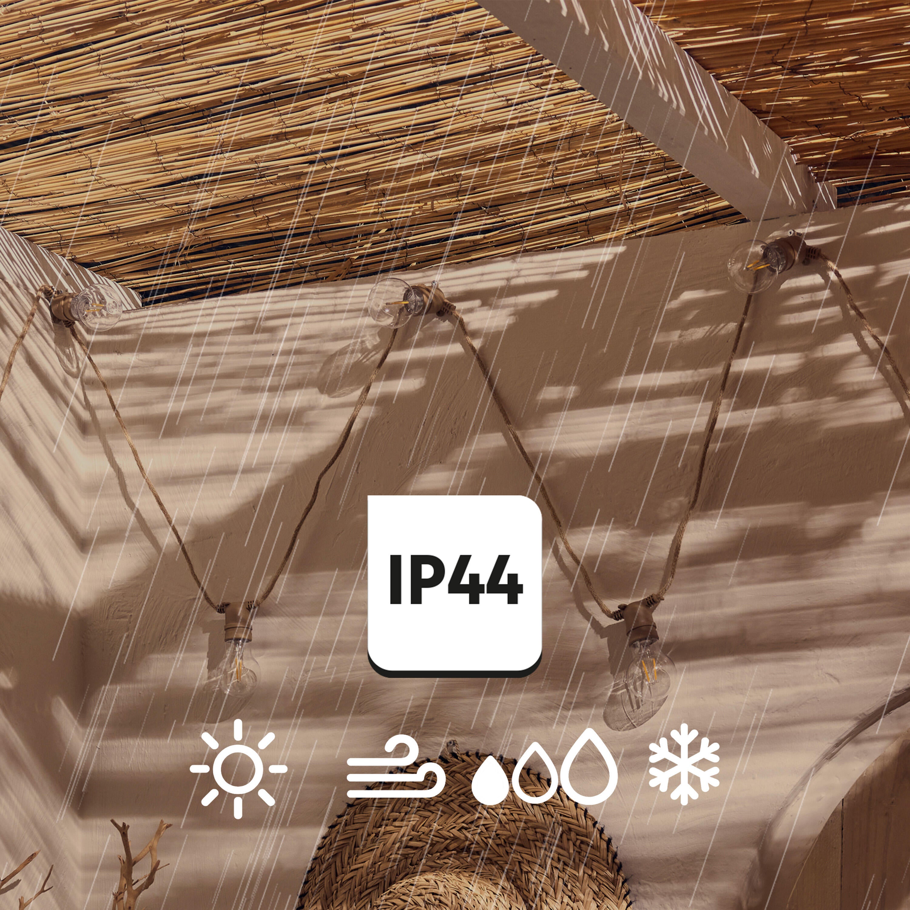 Guirlande extérieure 5m 10 ampoules blanc chaud intensité variable Minta INSPIRE - 6