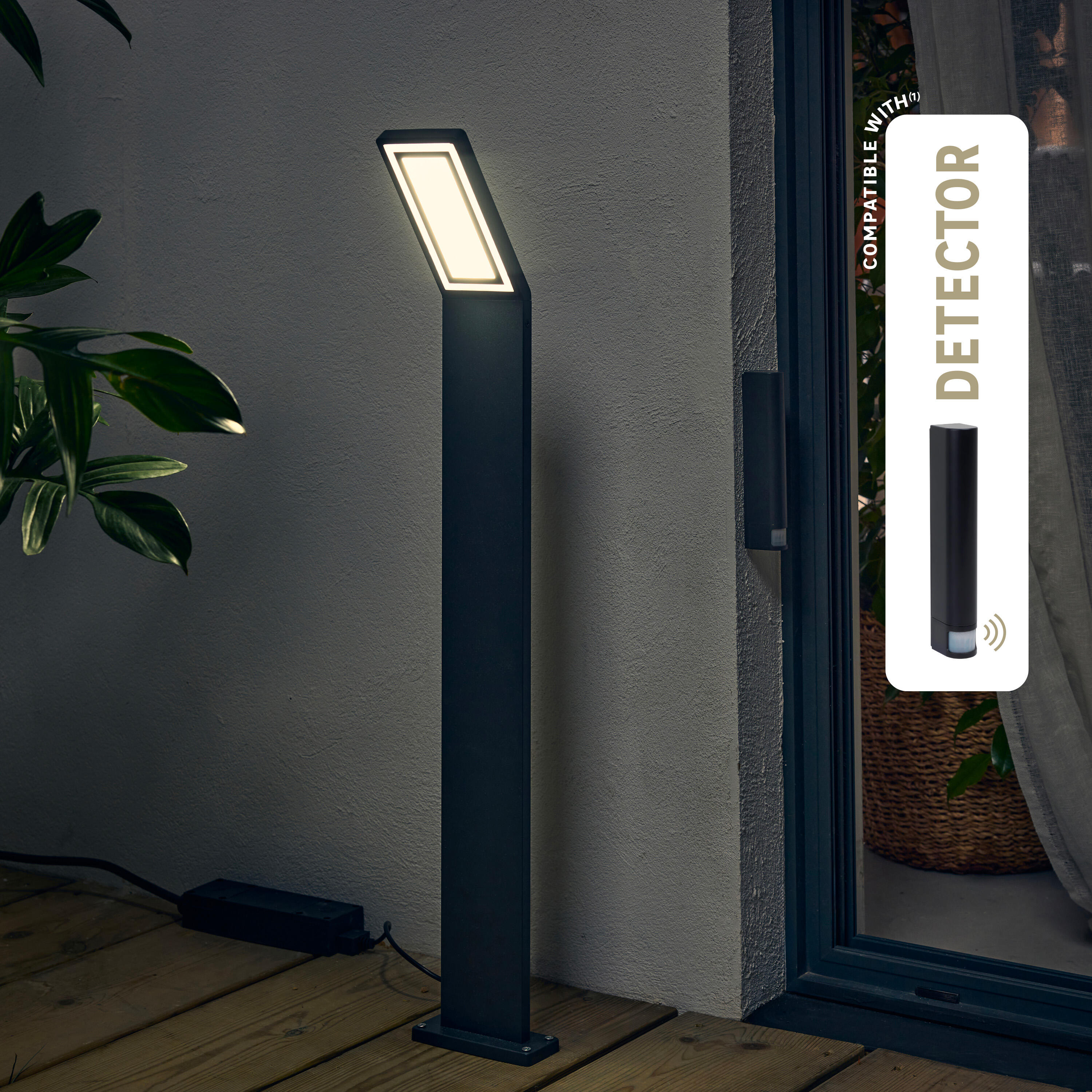 Potelet extérieur Led Rilievo, 1000 Lumens, variation blancs/ intensité, INSPIRE - 6