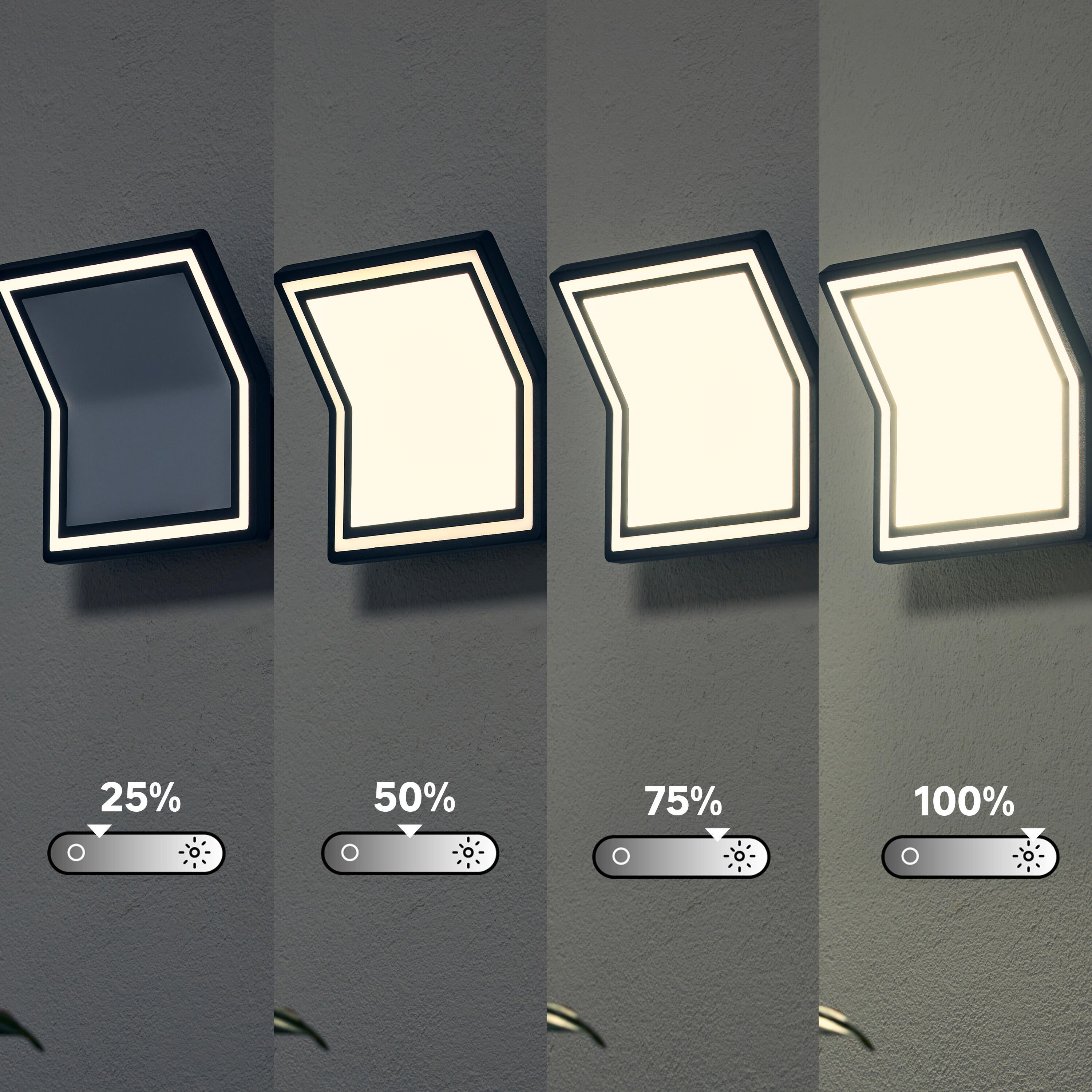 Applique extérieure Led Rilievo 1800 Lumens variation blancs / intensité INSPIRE - 3