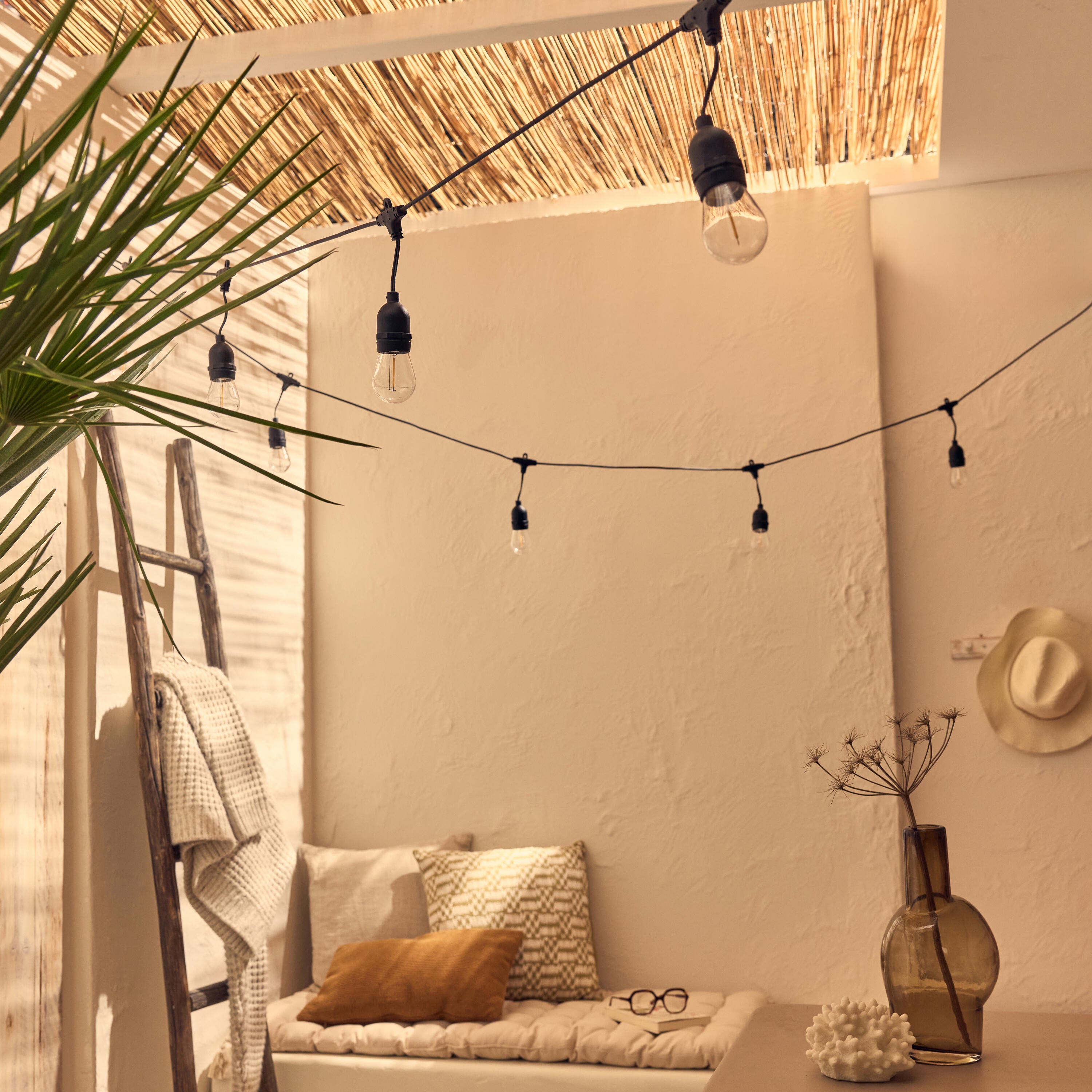 Grinalda exterior Glen 2700lm 7.6m 10 luzes preto Inspire - 10