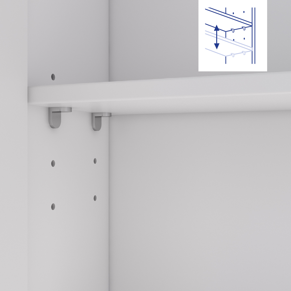 Armoire de toilette l.50 cm H.70 cm P.16 cm, blanc mat, SENSEA Easy 3 - 7