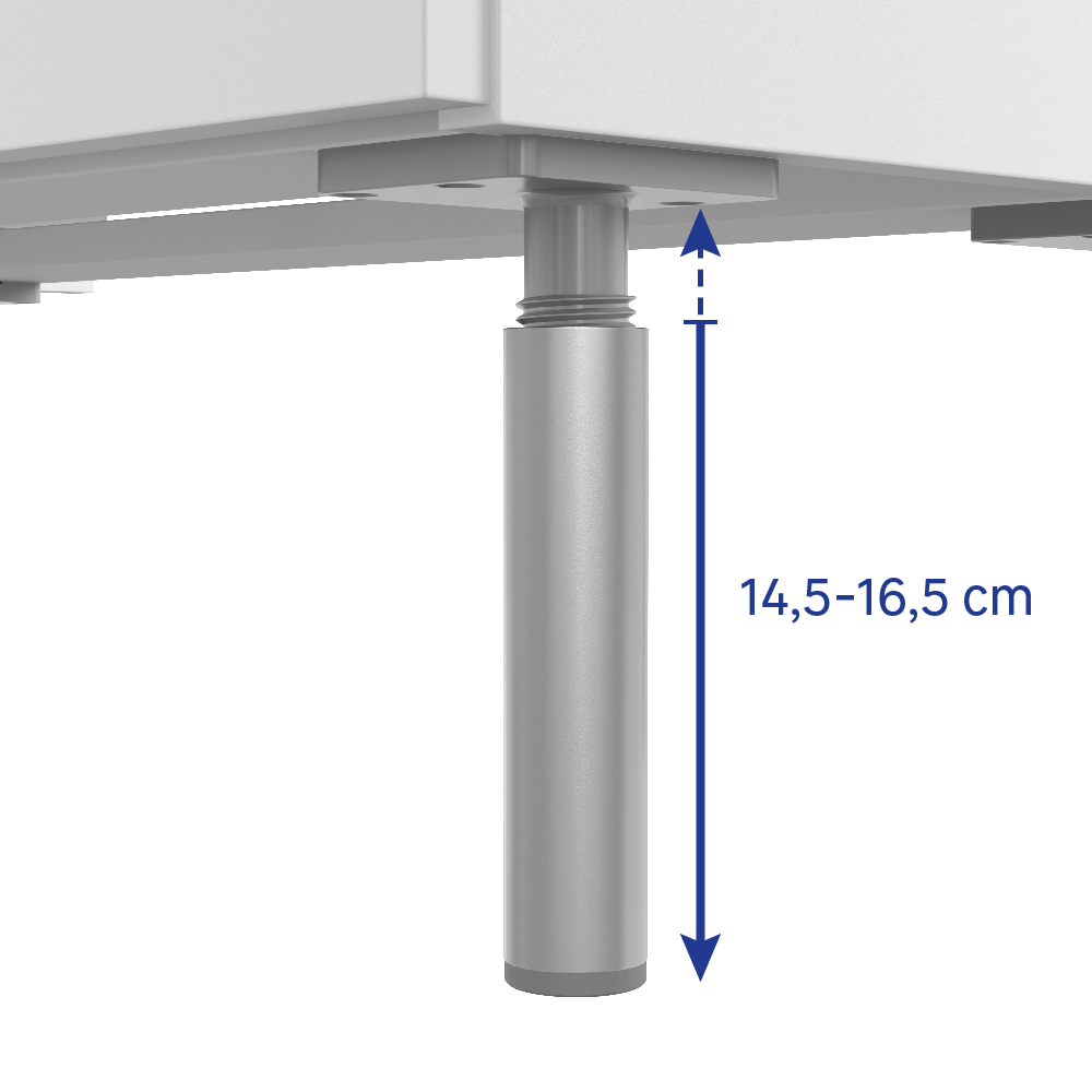 Meuble sous-vasque, 2p L.50cm x H.81.8cm x P.39.6cm blanc mat Easy 3 - 10