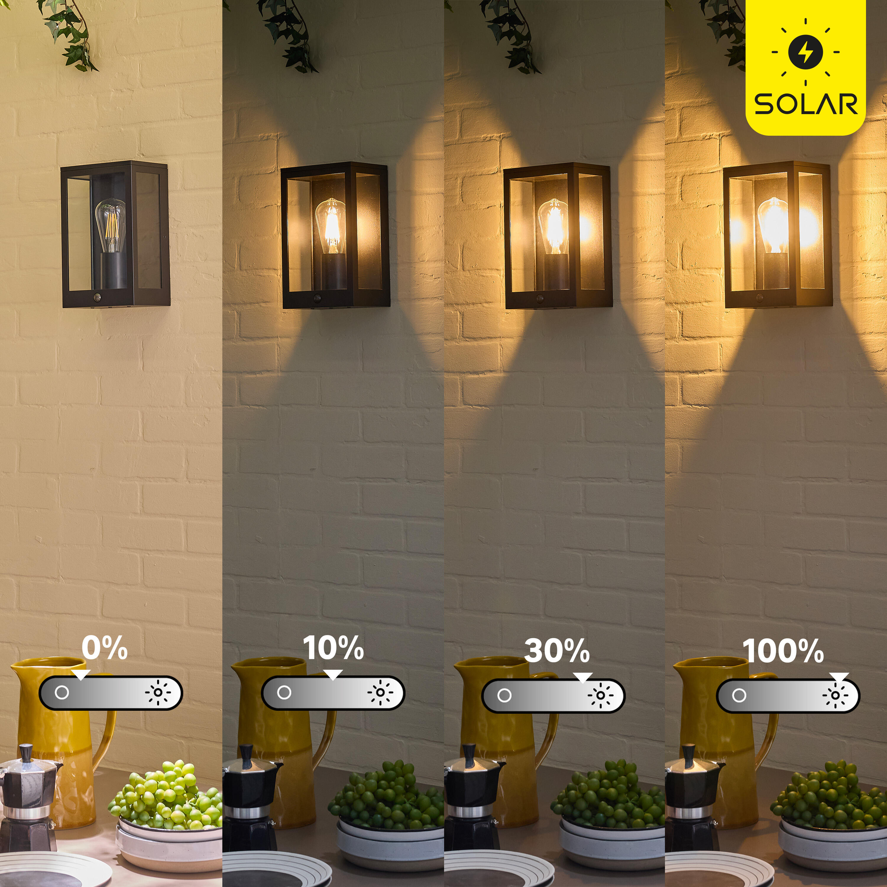 Applique solaire à détection Ikaros, 500 lumens, blanc chaud, noir INSPIRE - 2