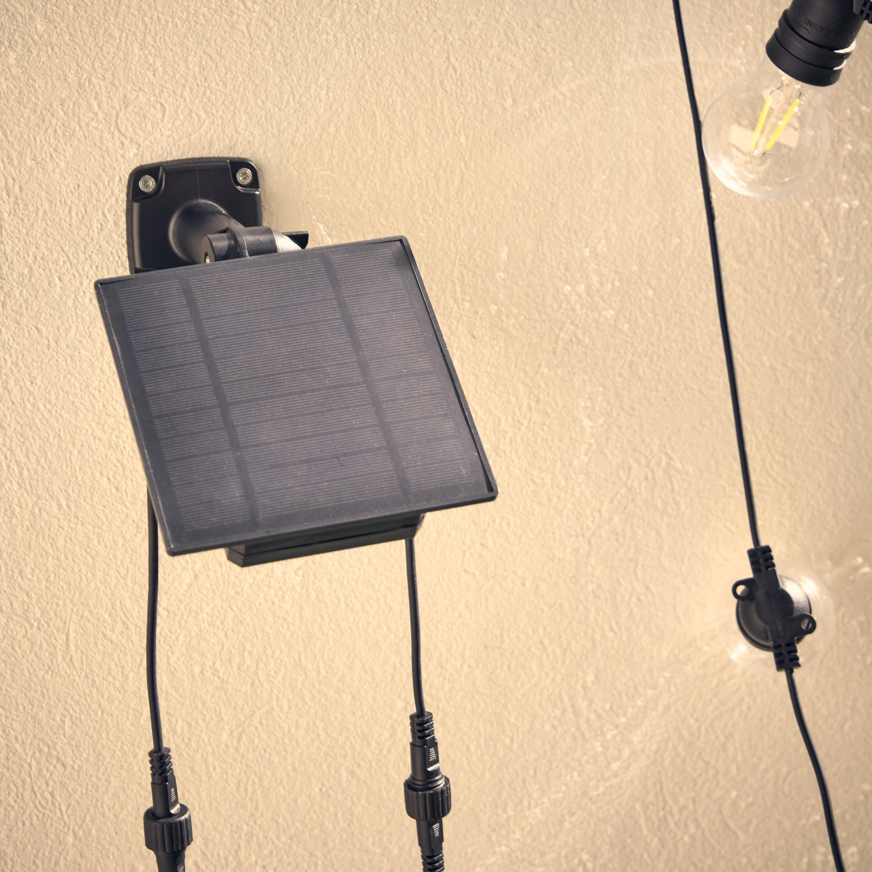Grinalda solar 5 m 10 luzes 440 lúmens 2700 K IP44 exterior preto Inspire - 10