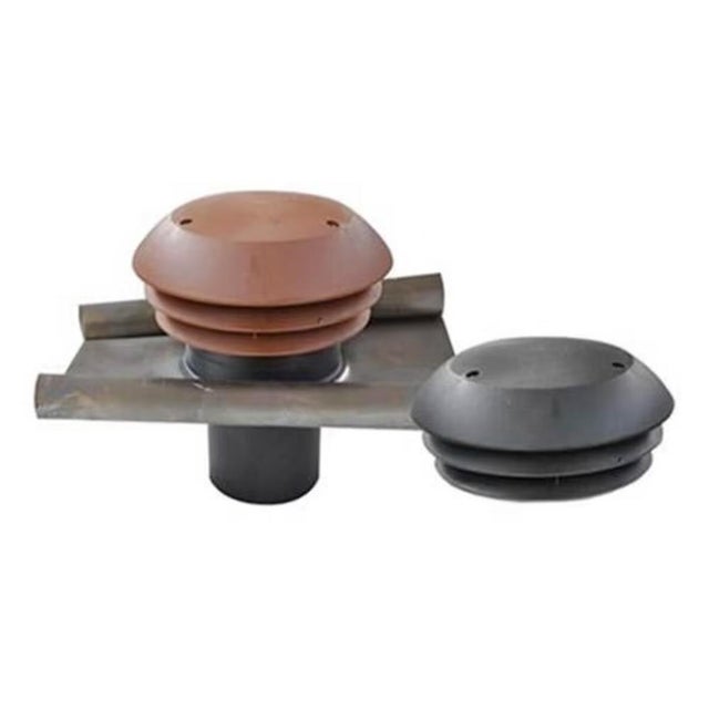 Chapeau de toiture Diam.125 mm + 2 capots tuile et ardoise - AUTOGYRE 