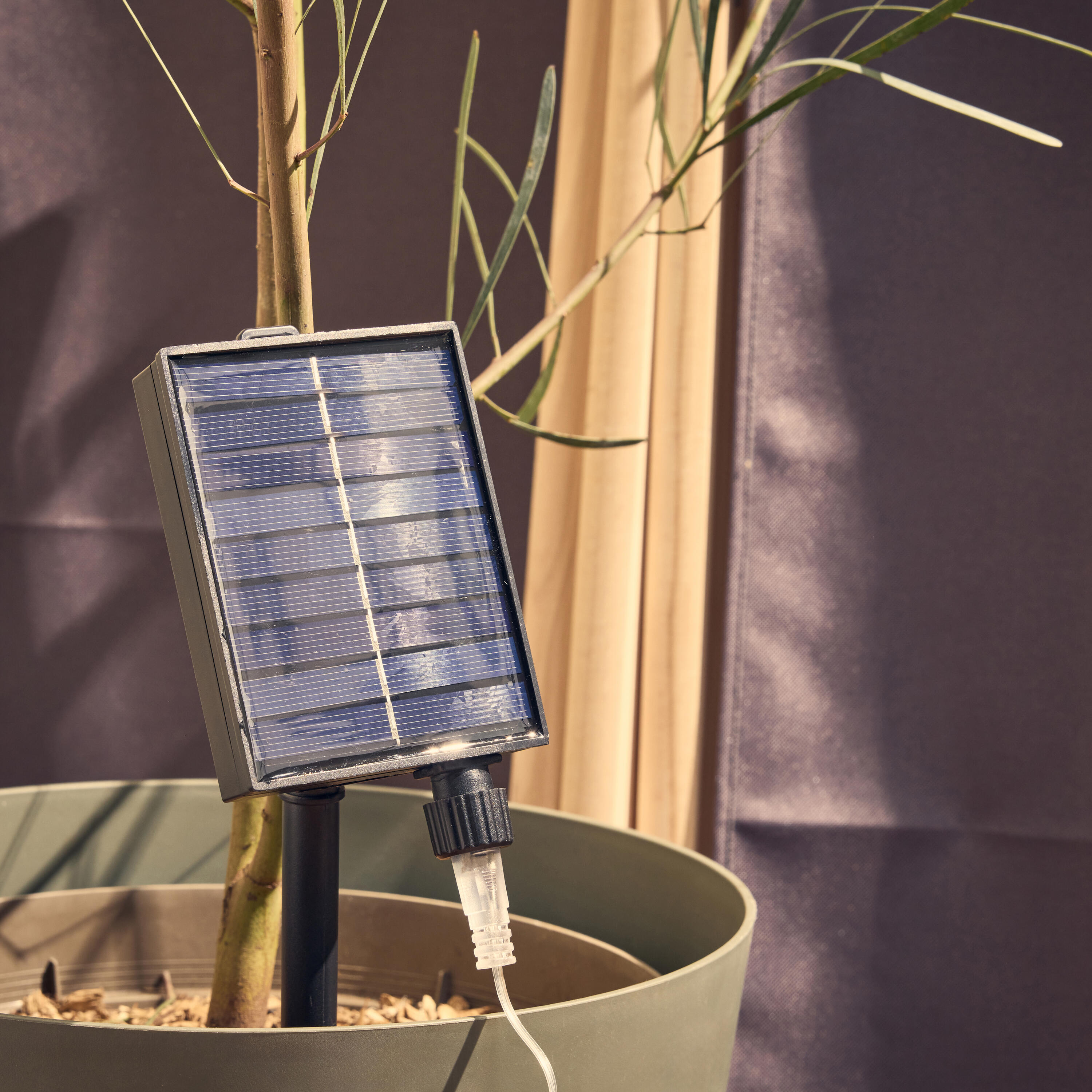 Grinalda solar 10 m 21 luzes 100 lúmens 3000 K IP44 exterior Inspire Syla - 10