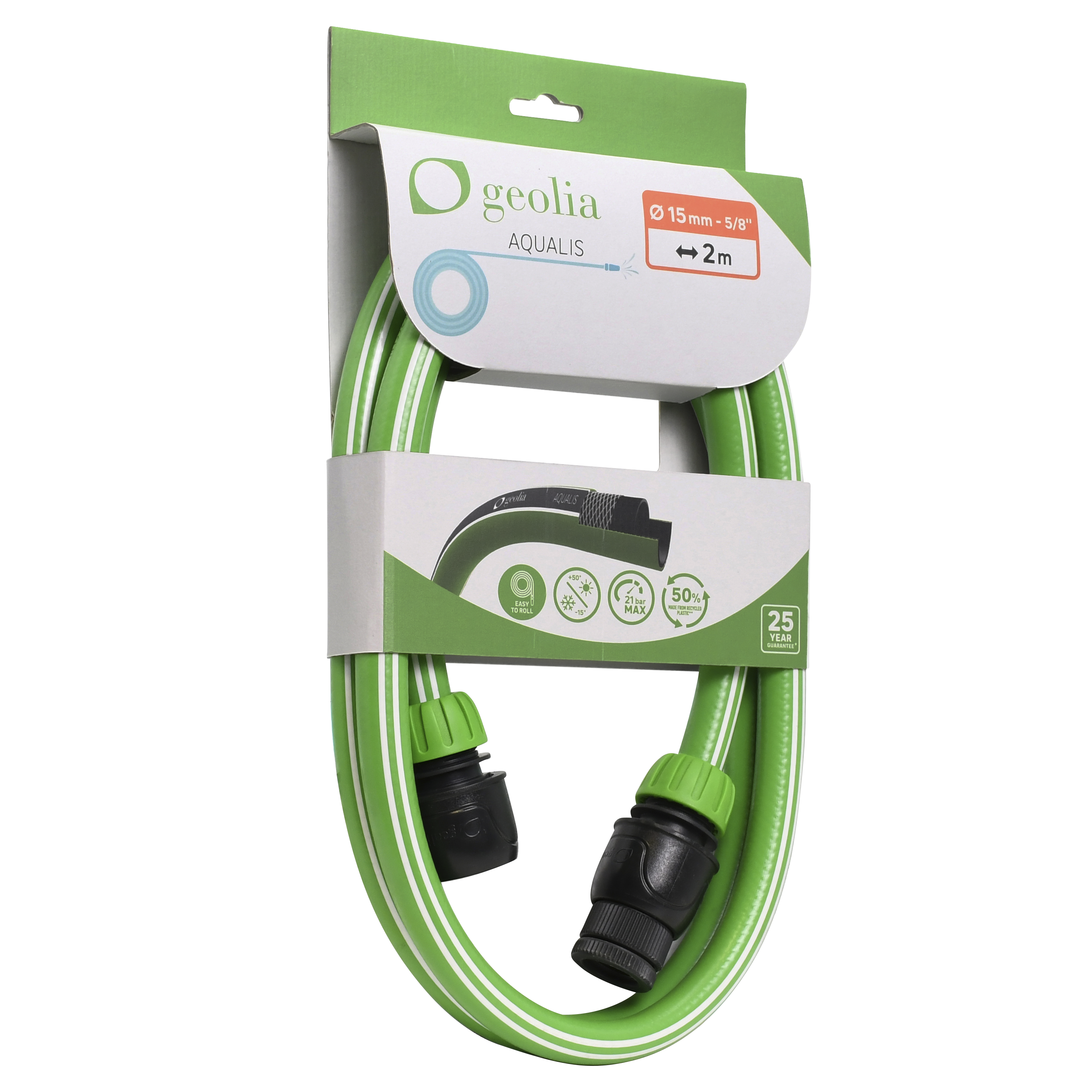 Wąż ogrodowy z wyposażeniem Aqualis 15 mm/2 m Geolia