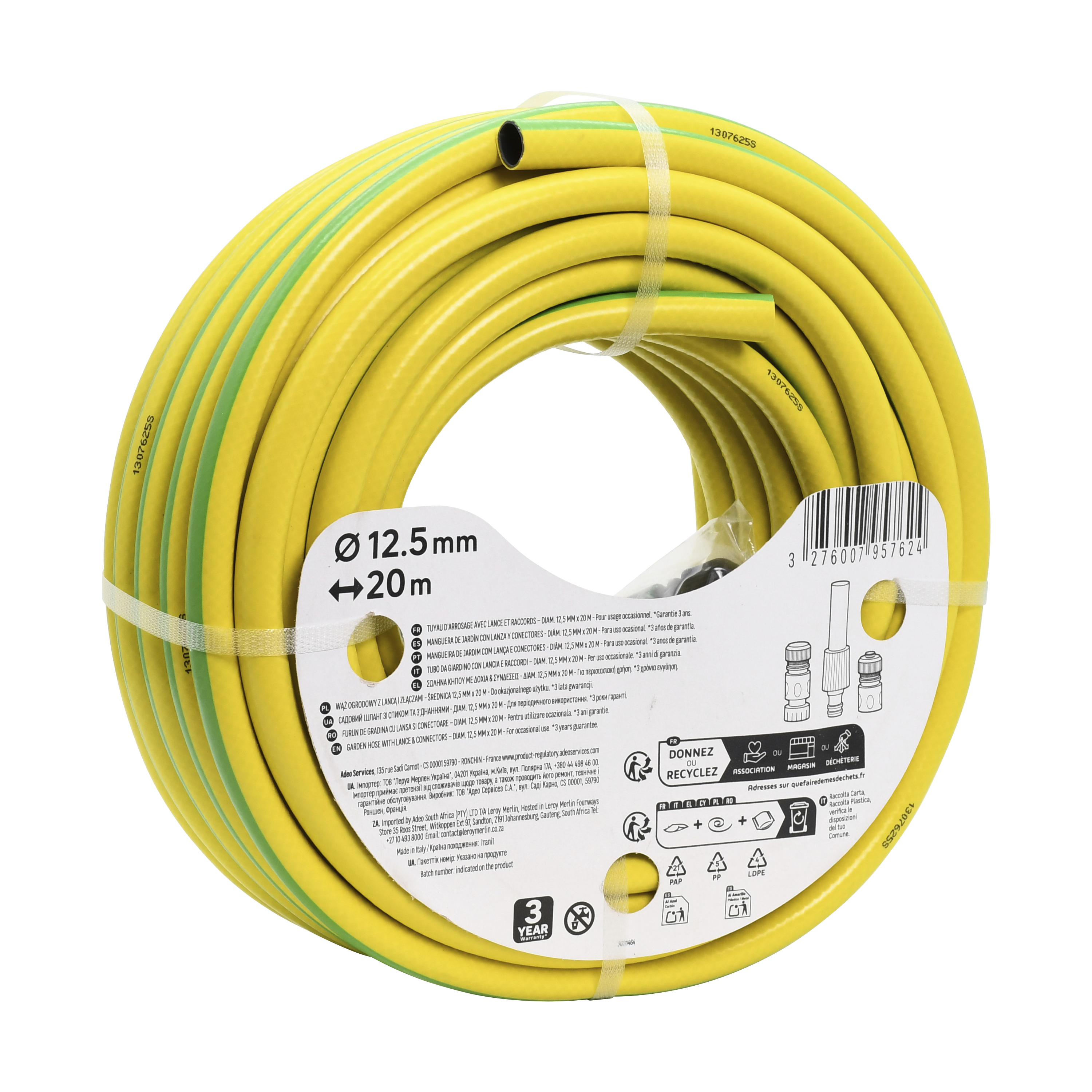 Wąż ogrodowy 12,5mm/20m + złączki