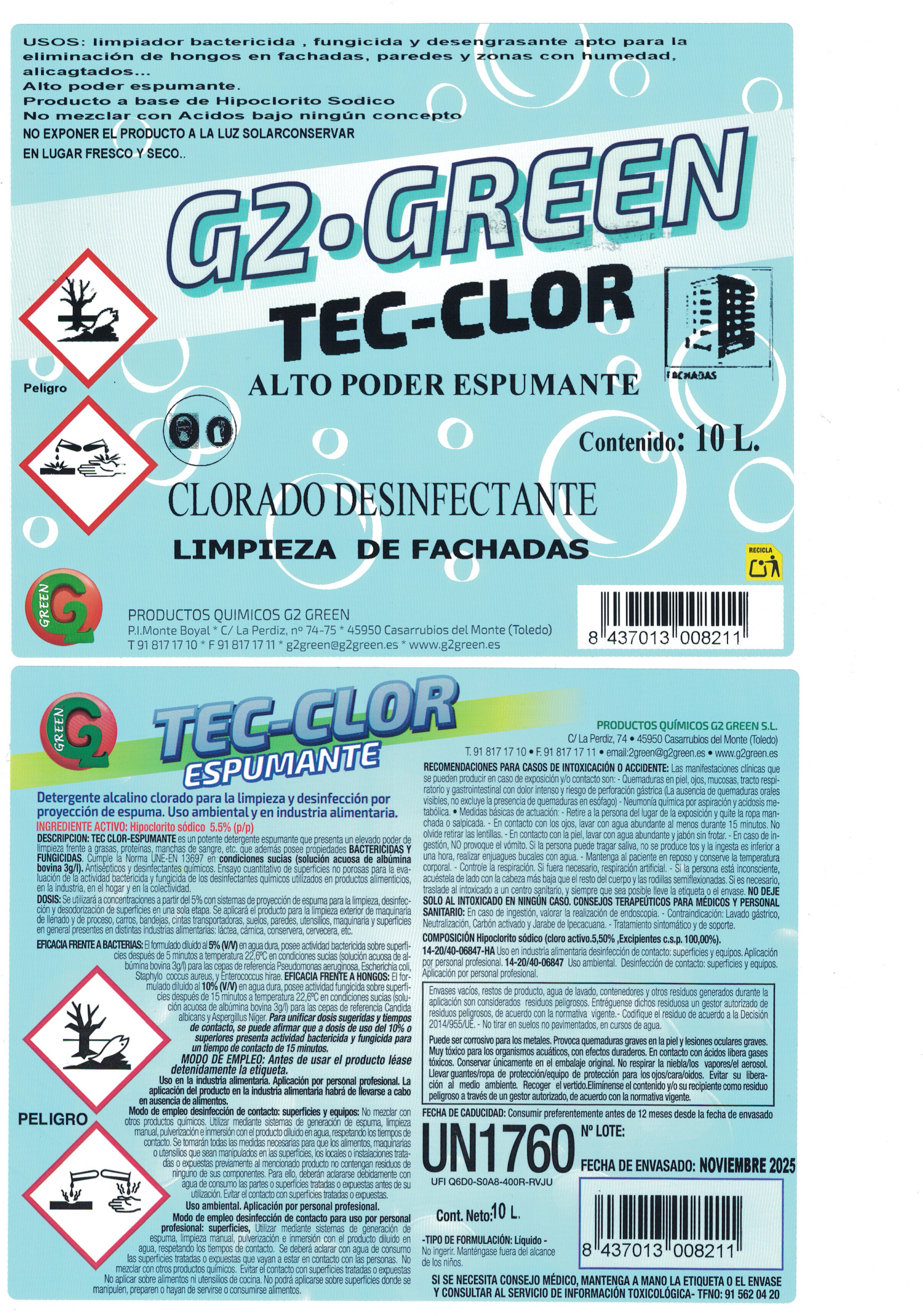 LIMPIADOR FACHADAS HIPOCLORITO 10L - 3