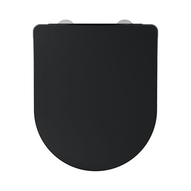 Abattant frein de chute forme D thermodur noir SENSEA Remix