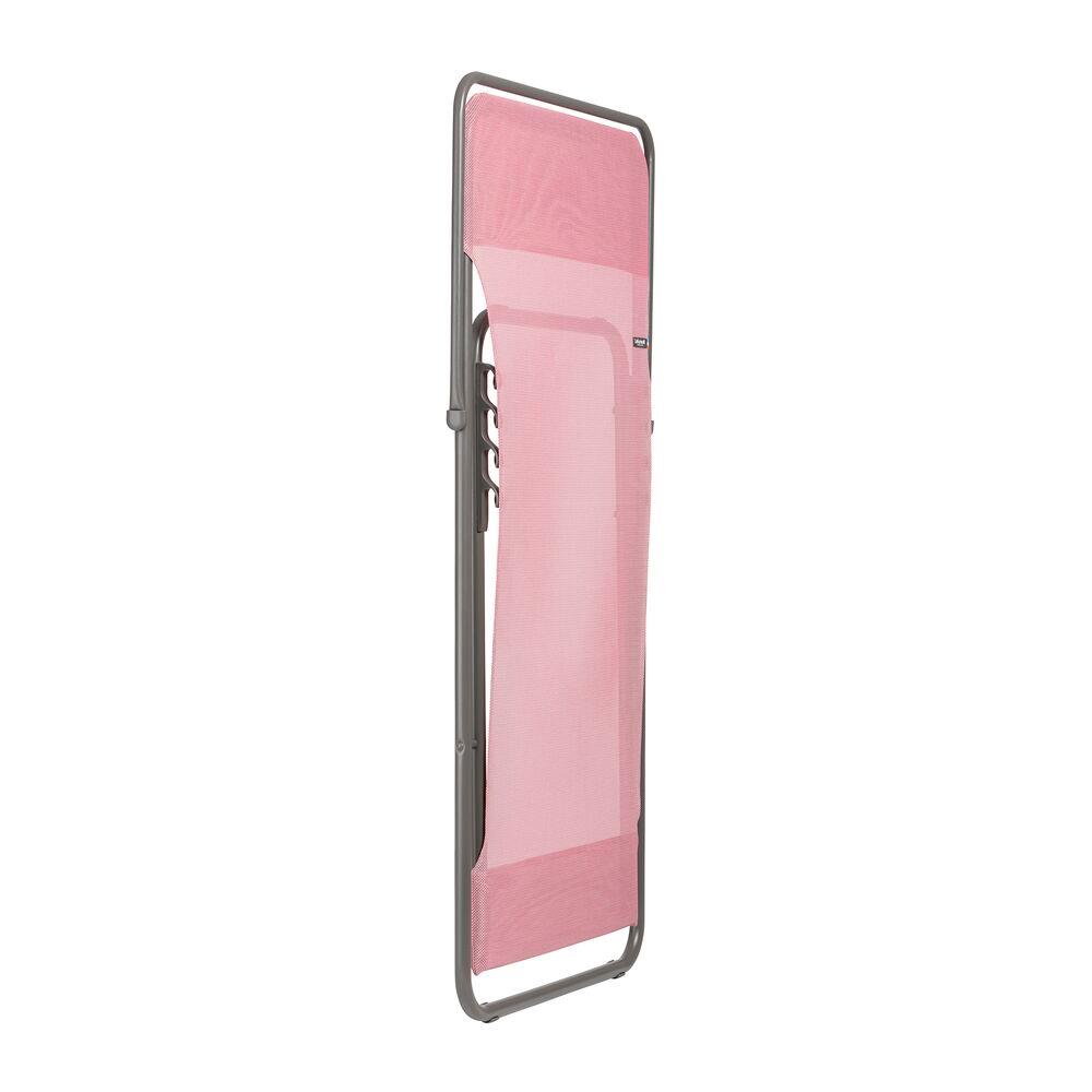Transat de jardin LAFUMA MOBILIER Maxi transat batyline en acier rose cerisier - 5
