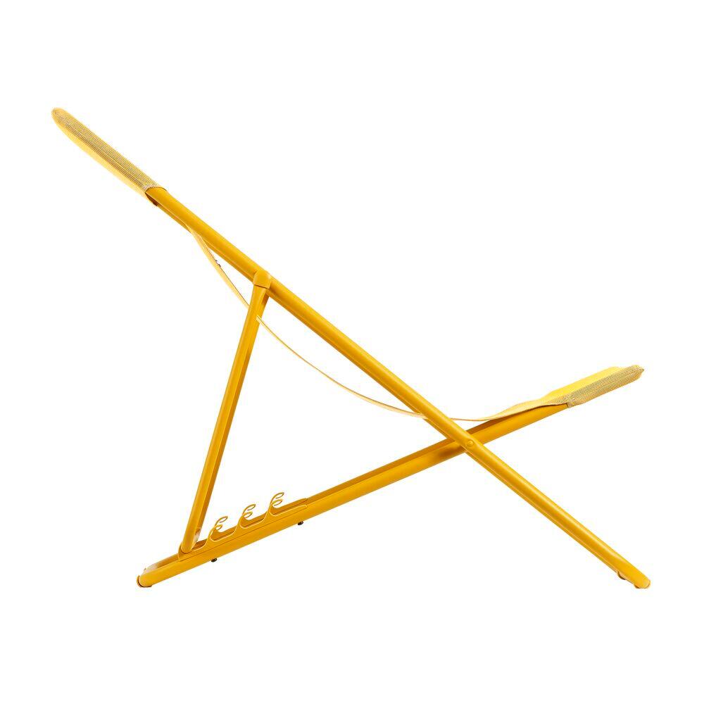 Transat de jardin LAFUMA MOBILIER Maxi transat batyline en acier jaune miel - 2