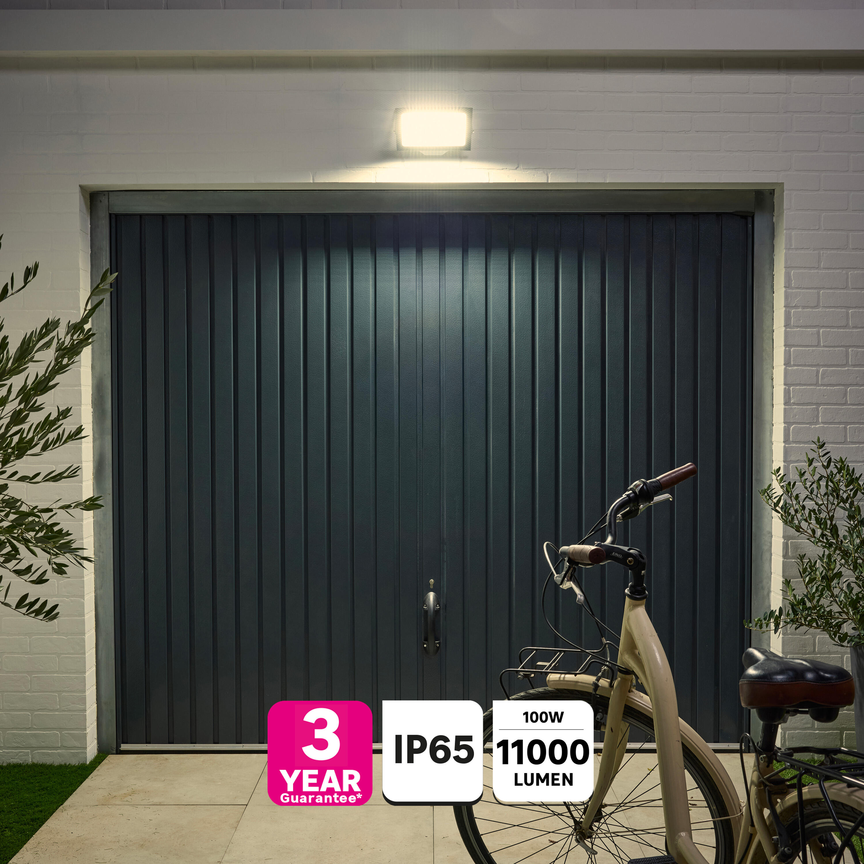Proyector LED exterior INSPIRE Wilets rectangular luz fría 6500K 100W 11550 lm IP65 resistente a la lluvia y al polvo - 5