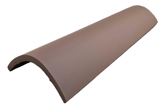 CUMBRERA PARA TEJA CERÁMICA CURVA MARRÓN ANTRACITA 46X20CM