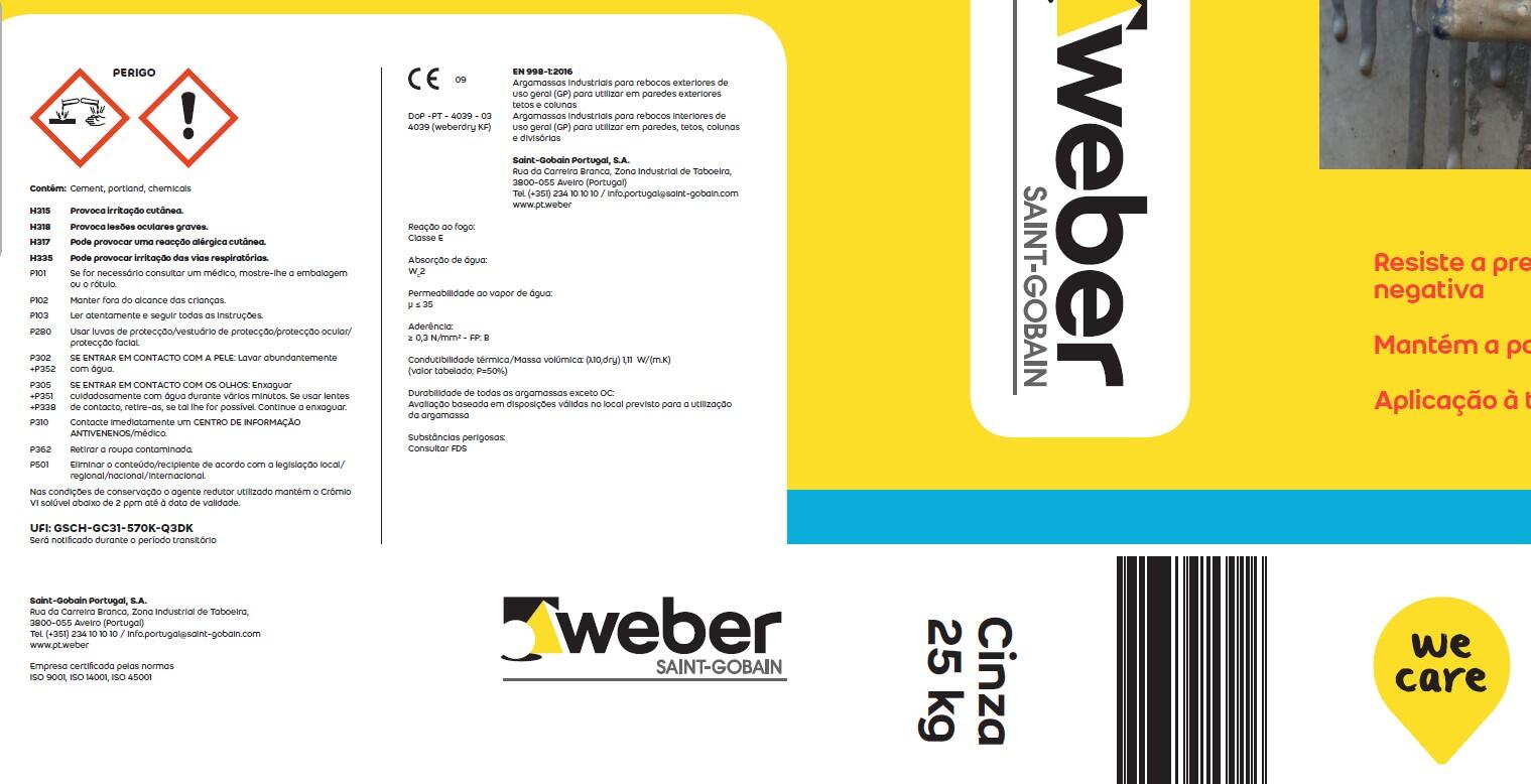 Argamassa de impermeabilização WEBERDRY KF 5KG - 5