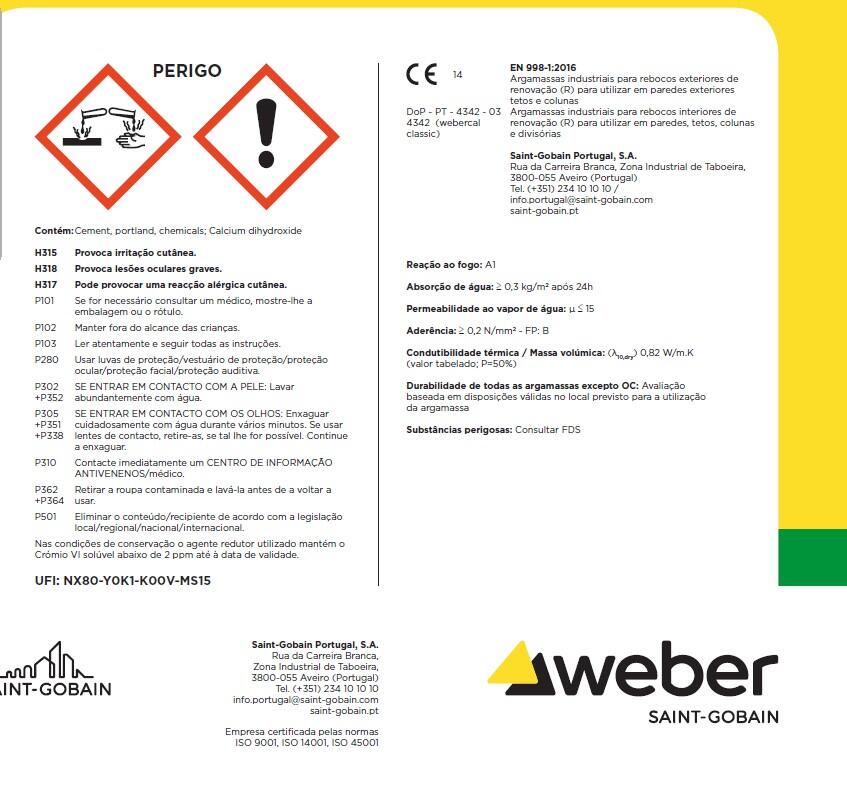 Reboco WEBERCAL CLASSIC - 3