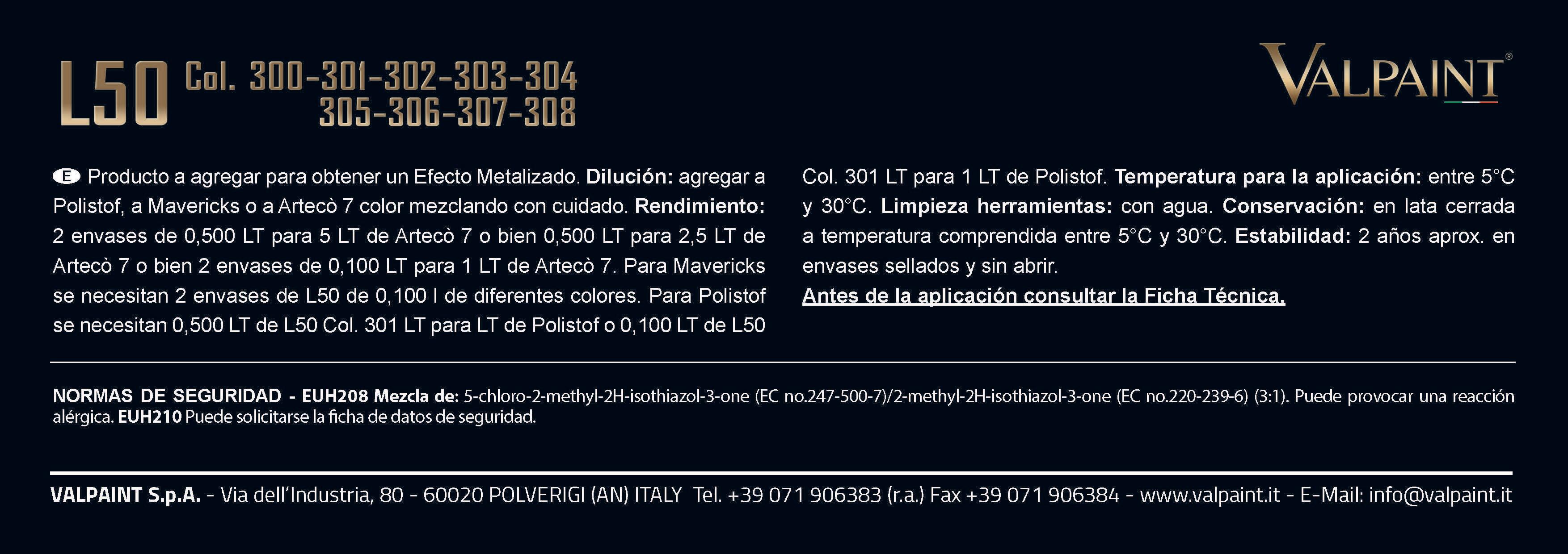 ADITIVO METALIZADO L50 301 500ML - 2