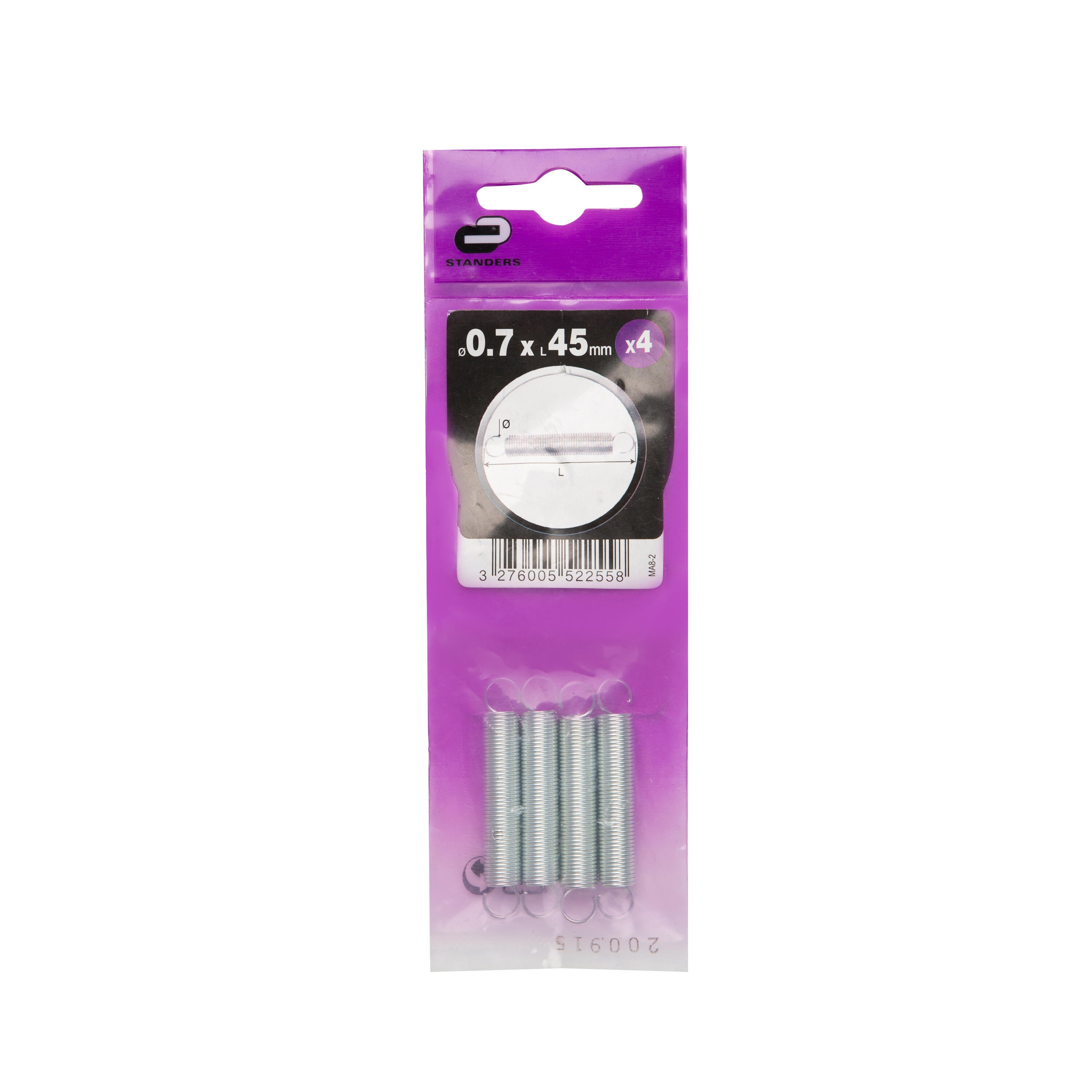 Molla a trazione STANDERS MA8-4X in acciaio zincato Ø 1 x 30 mm, 2 pezzi - 5