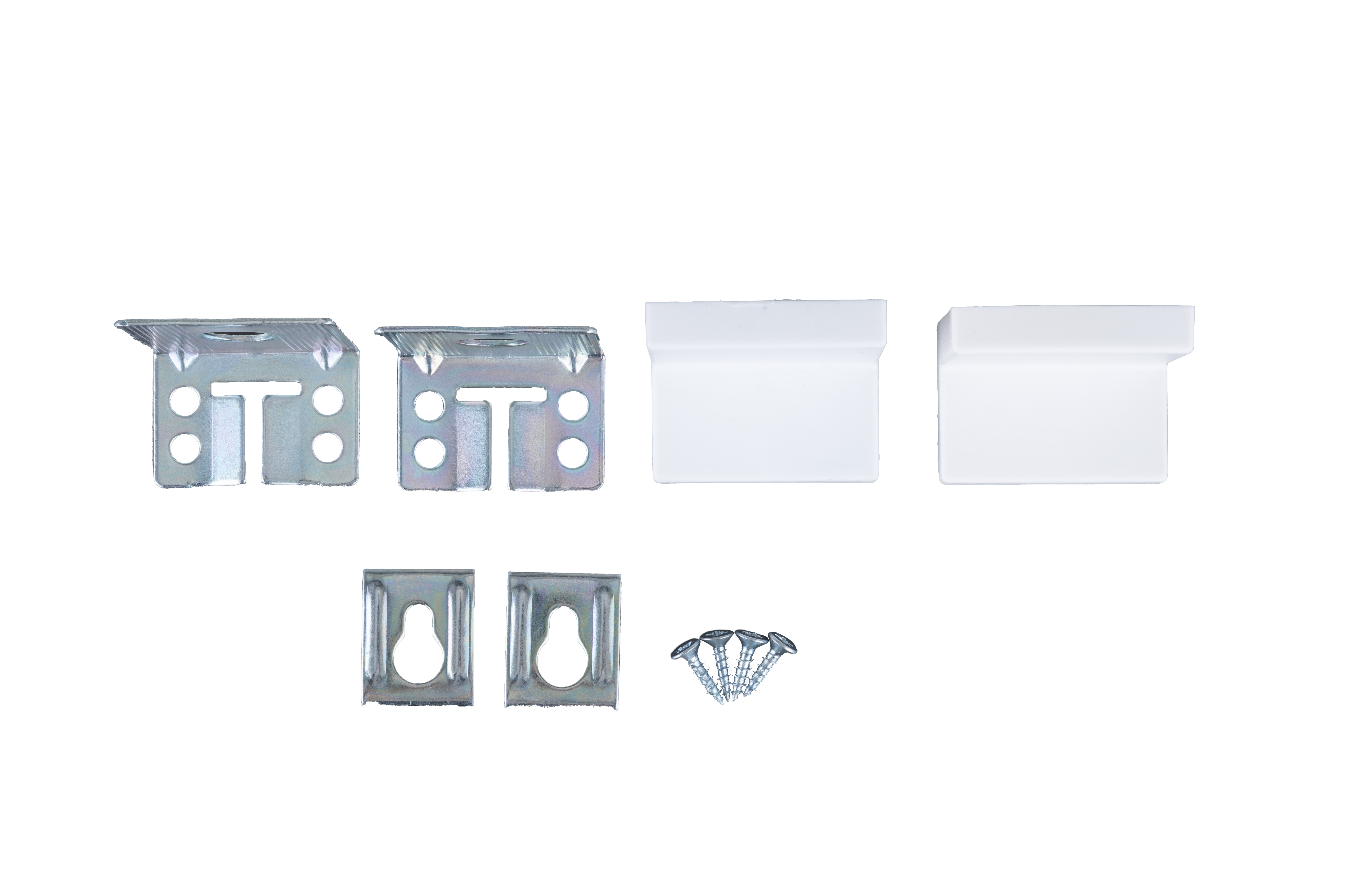 	
Set di 2 staffe angolari SPACEO in acciaio grezzo zincato bianco argento L 31.5 x H 41.5 X Sp 1.5 mm  - 4