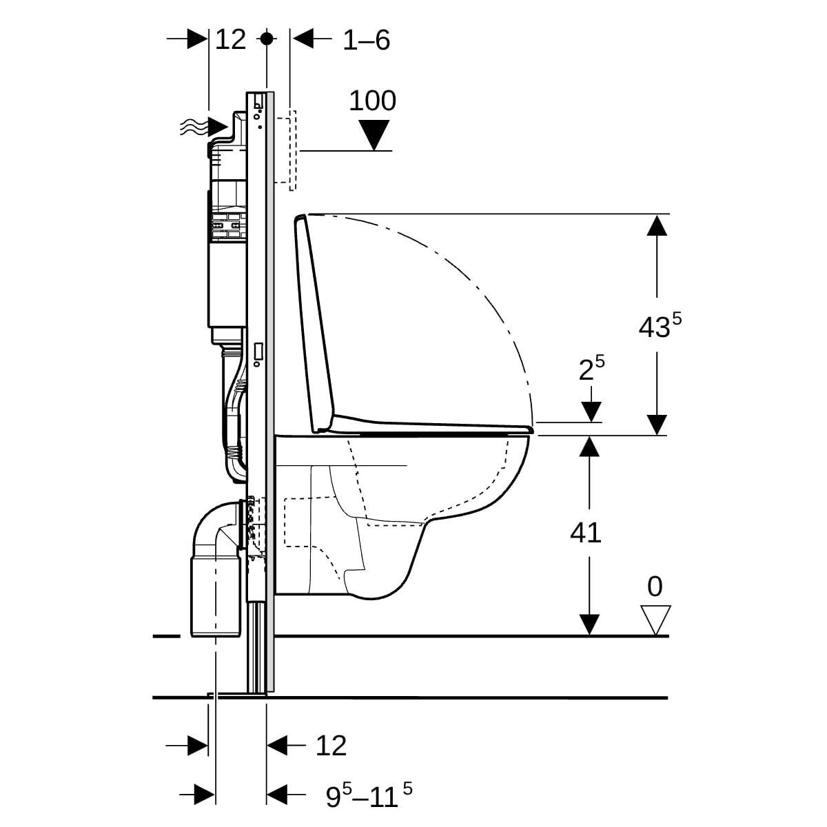 Pack WC suspendu G400 Rimfree® GEBERIT - 6