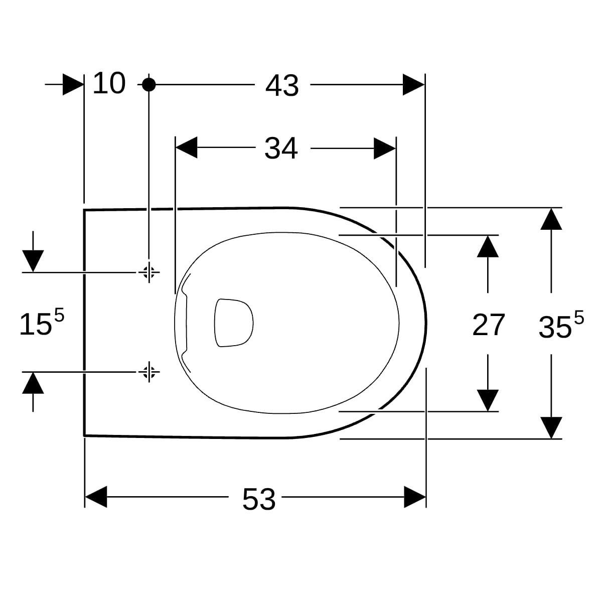 Pack WC suspendu G400 Rimfree® GEBERIT - 5