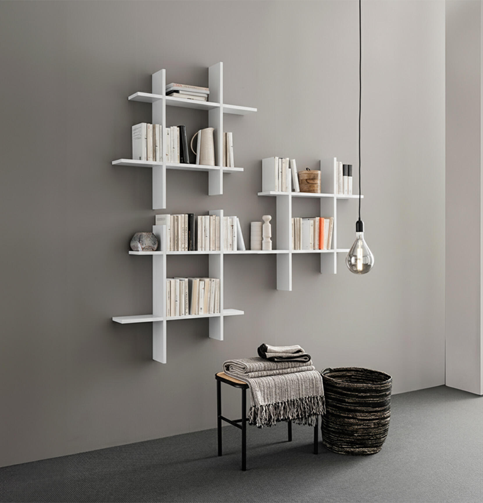 Etagère murale Lucia blanc mat, L.80 x P.15 cm, Ep.18 mm - 4