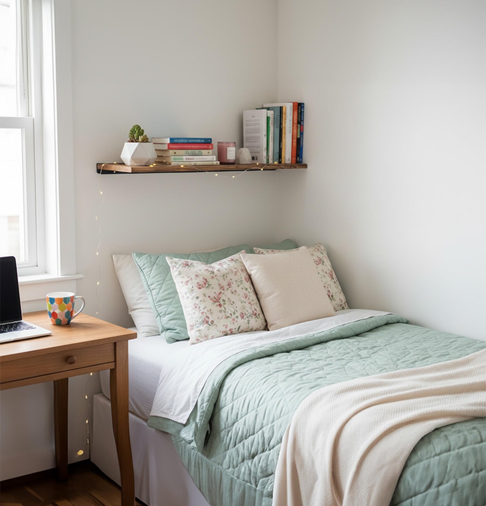 Etagère murale Joker décor alpine vintage, L.90 x P.28 cm, Ep.18 mm - 2