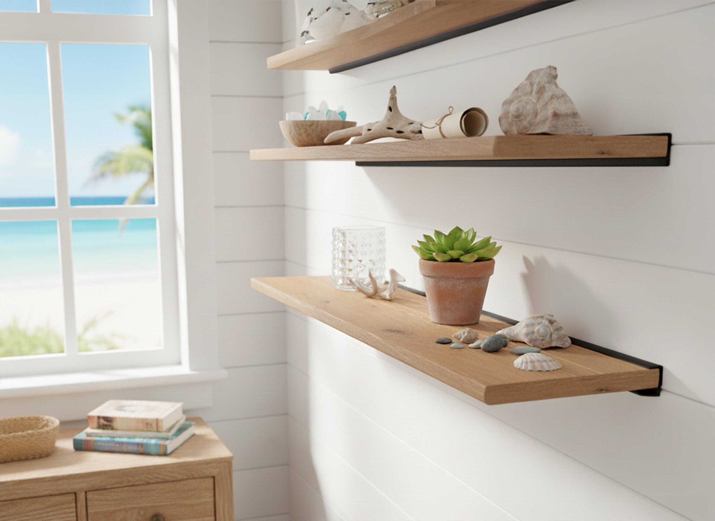 Etagère murale Joker décor chêne artisan, L.90 x P.28 cm, Ep.18mm - 2