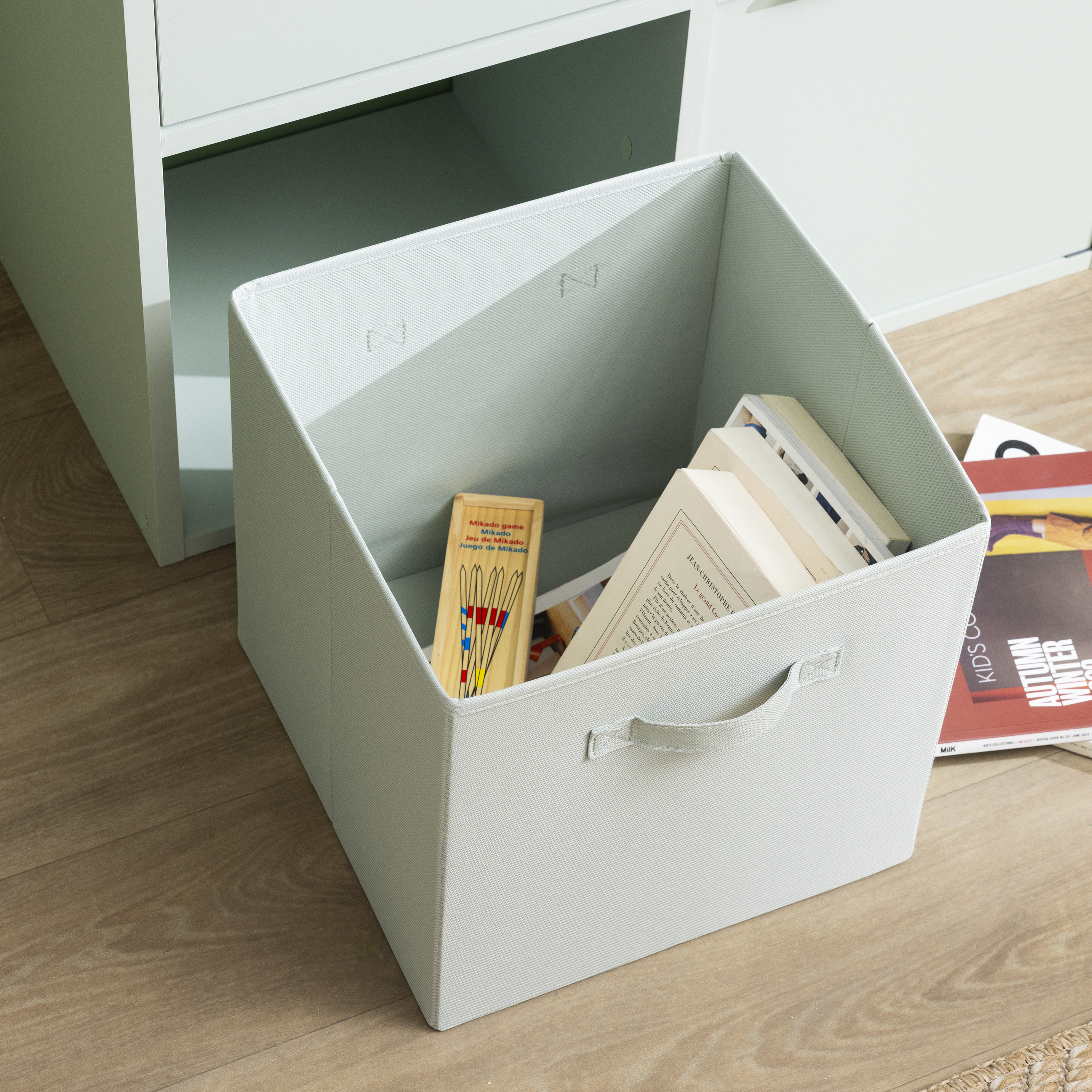 Panier kub vert L l.31 x P.31 x H.31 cm SPACEO - 2