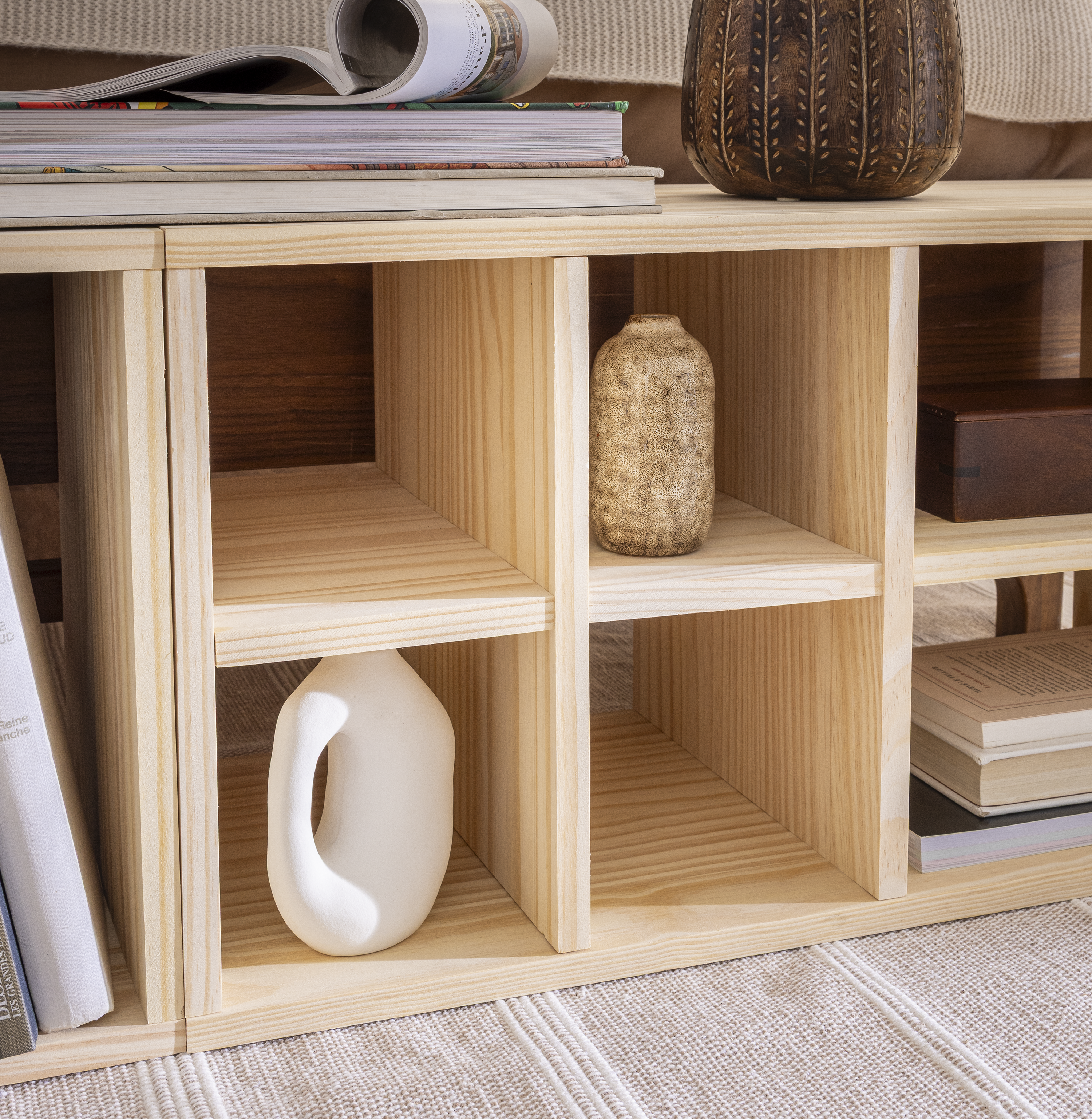 Ripiano a croce per interno mobile in legno Kub SPACEO L 32.7 x P 31.5 Sp 16 mm pino grezzo - 2