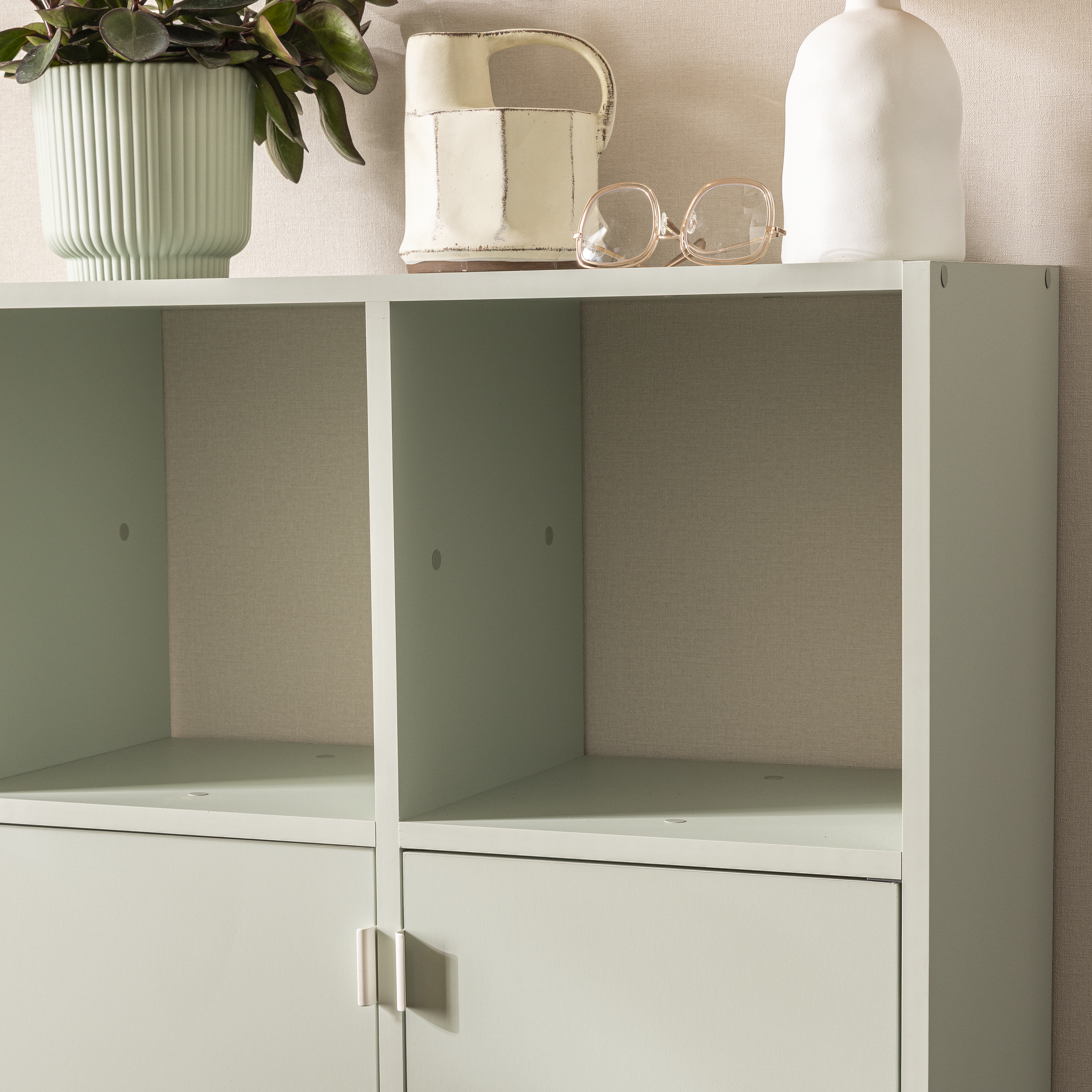 Estante Kub 2x2 Spaceo 70X32X71CM verde - 4